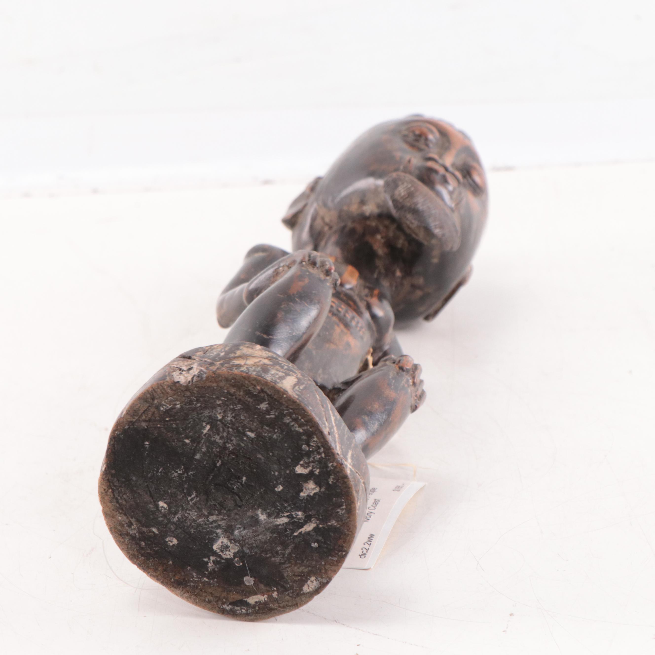 Baule Carved Wood Chief Figure