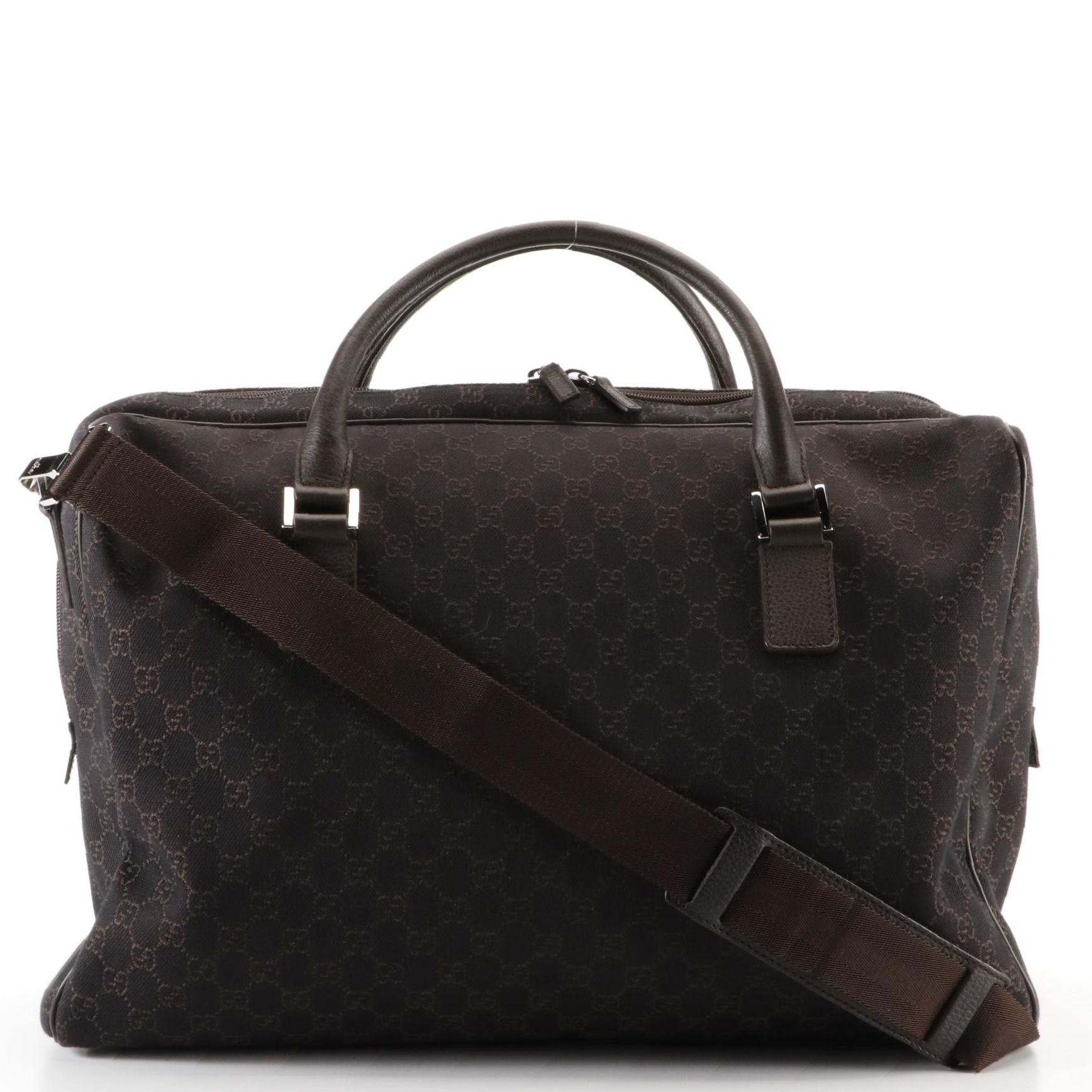 Gucci Travel Bag in GG Denim and Leather Trim