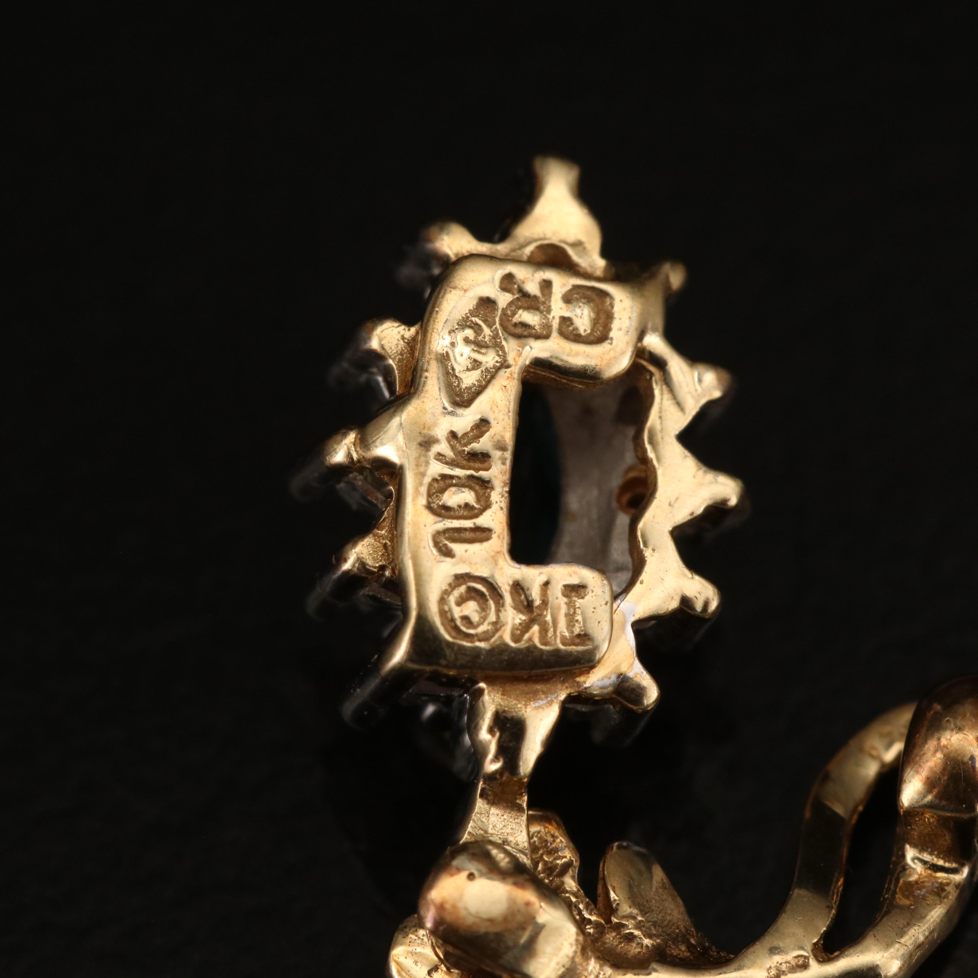 10K Sapphire and Diamond Necklace