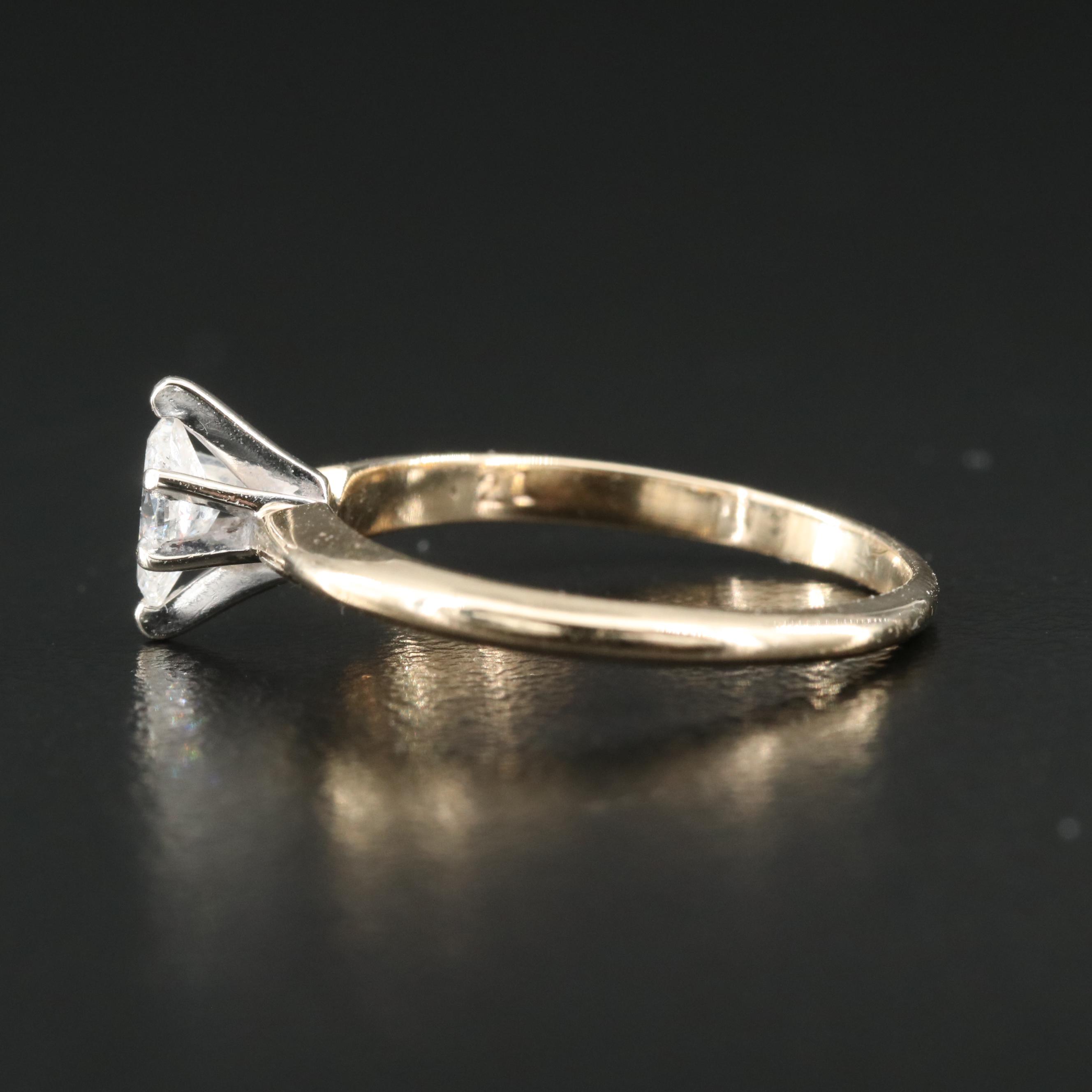 14K 0.23 CT Diamond Solitaire Ring