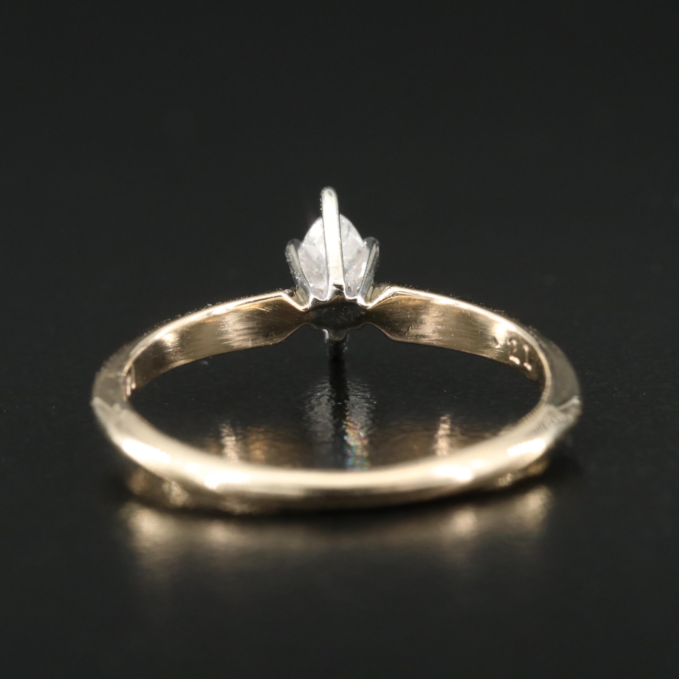 14K 0.23 CT Diamond Solitaire Ring