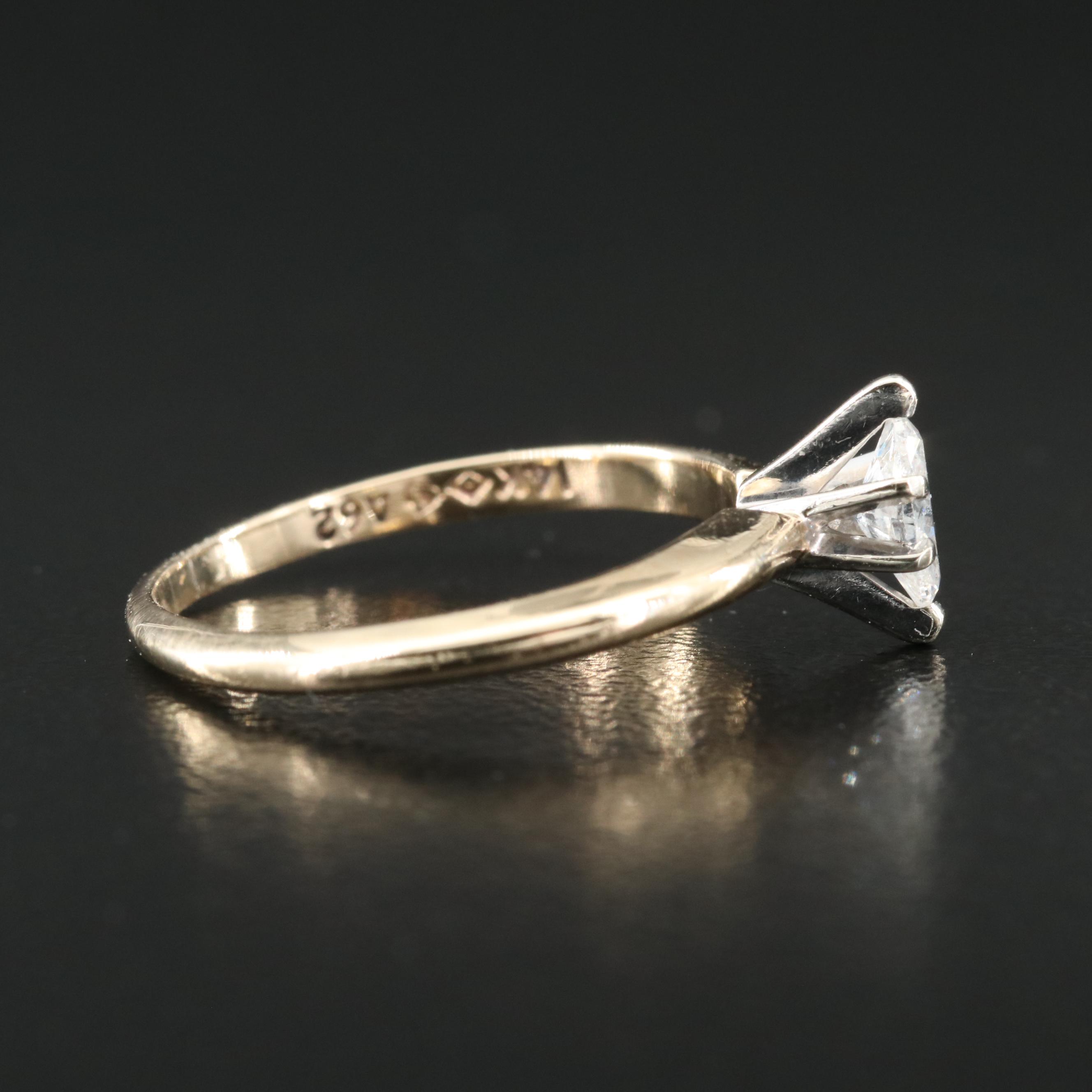 14K 0.23 CT Diamond Solitaire Ring