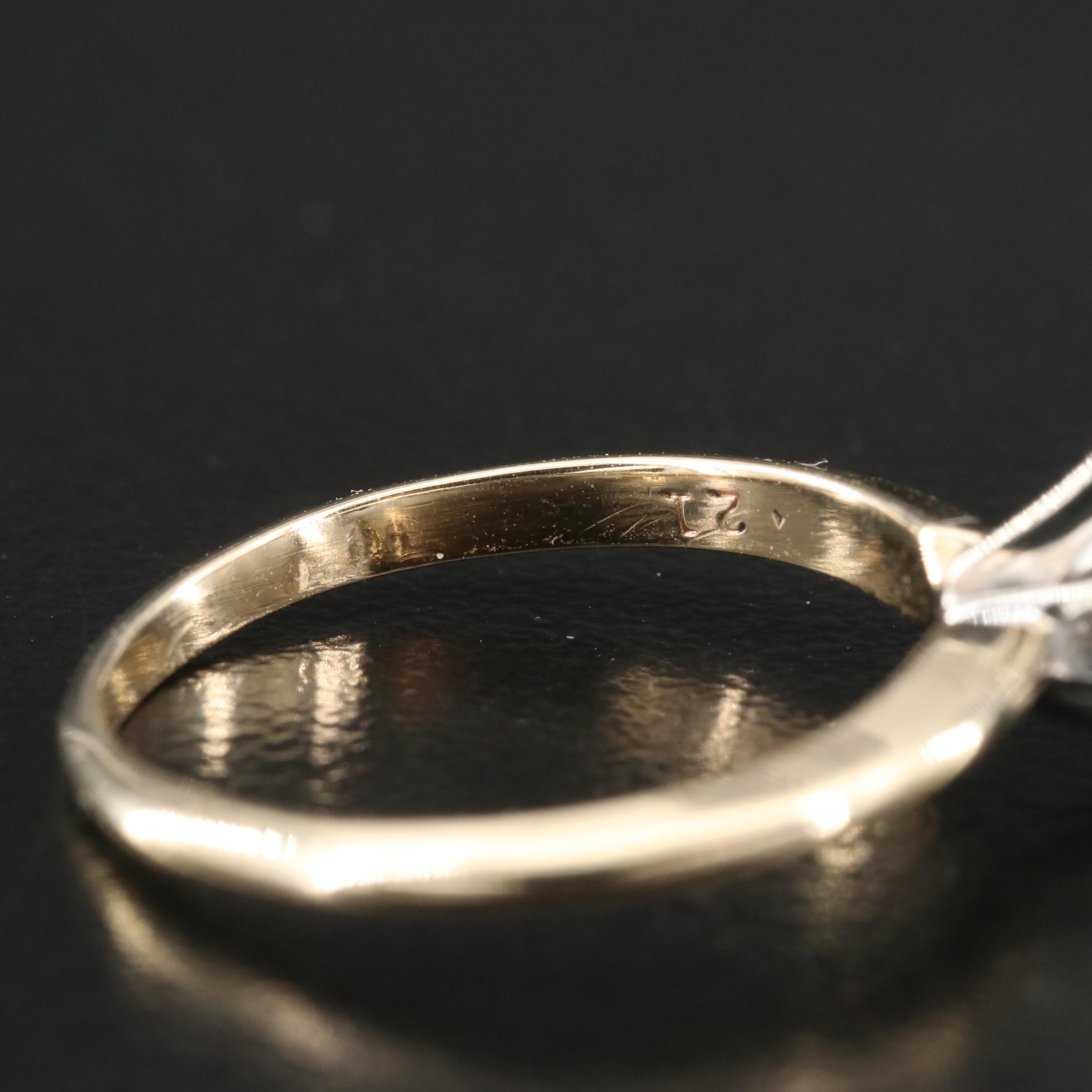 14K 0.23 CT Diamond Solitaire Ring