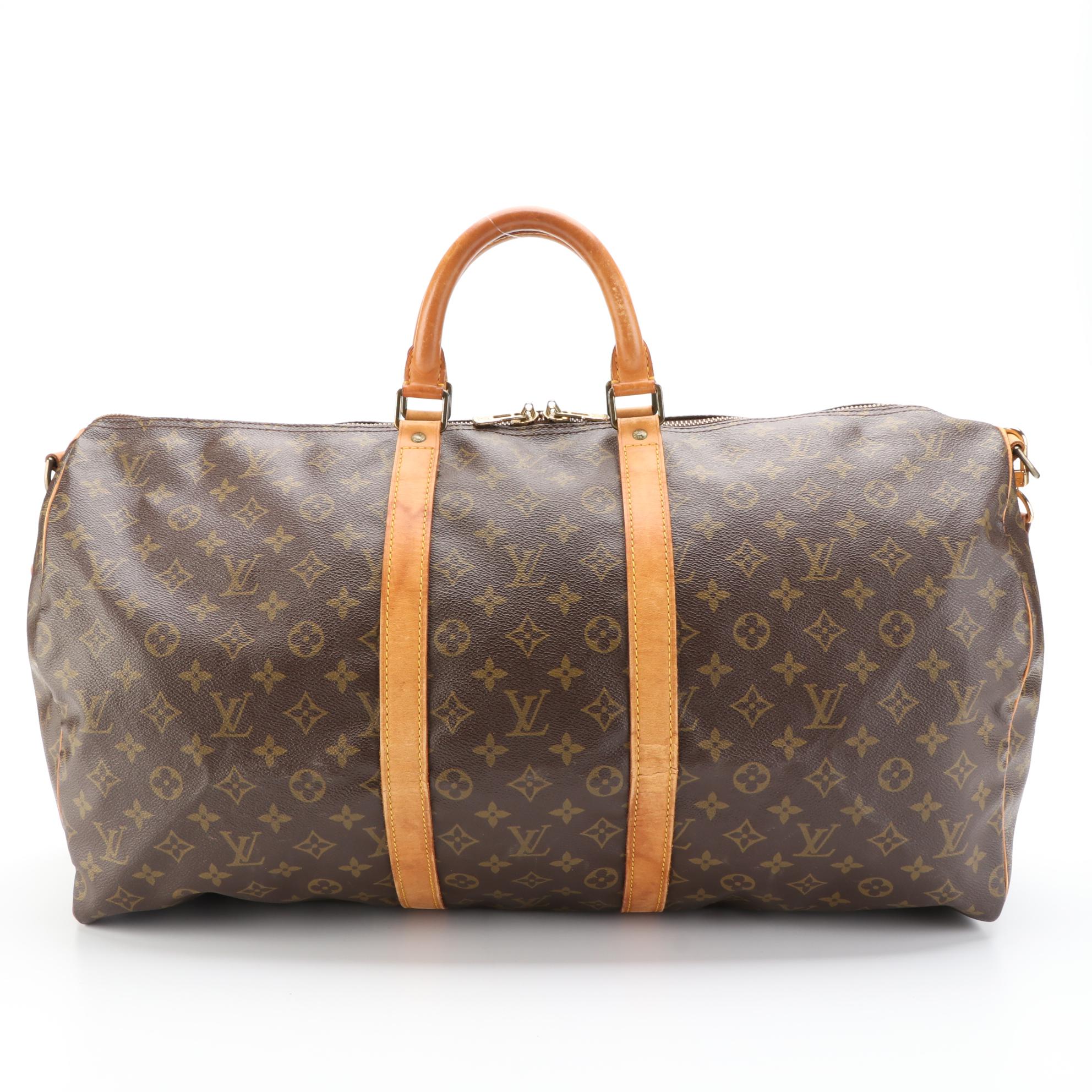 Louis Vuitton Keepall 55 Bandoulière Malletier Monogram Canvas and Leather
