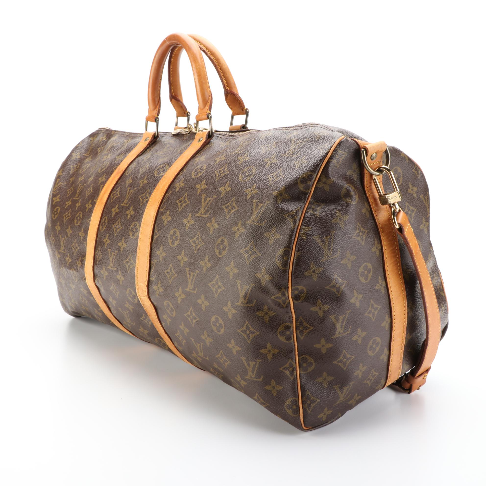 Louis Vuitton Keepall 55 Bandoulière Malletier Monogram Canvas and Leather