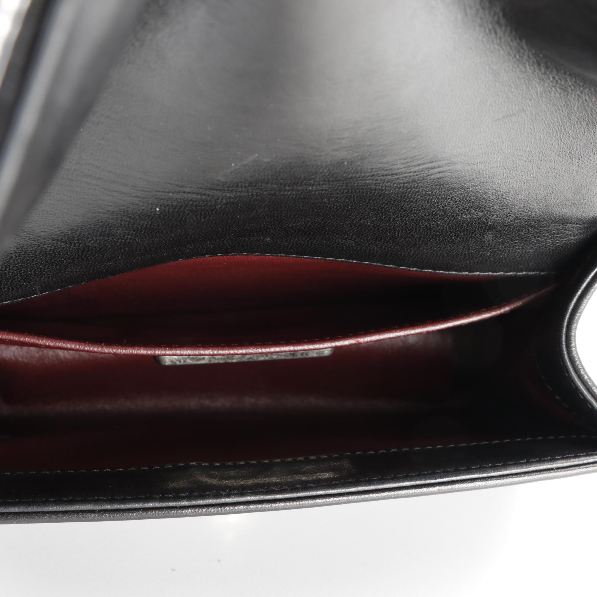 Chanel Small Flap Boy Bag in Black Lambskin and Calf Hair