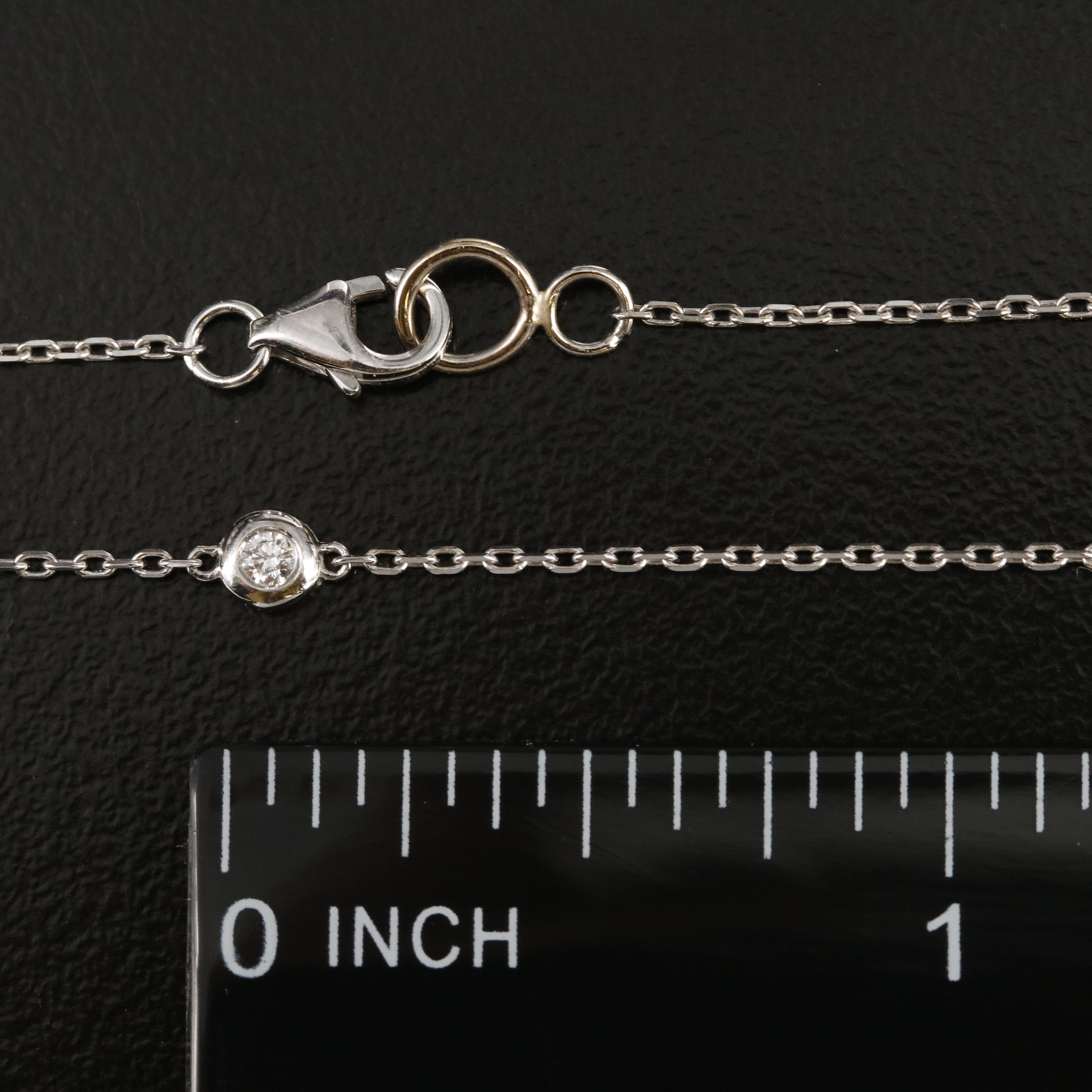 14K 0.30 CTW Diamond Station Necklace