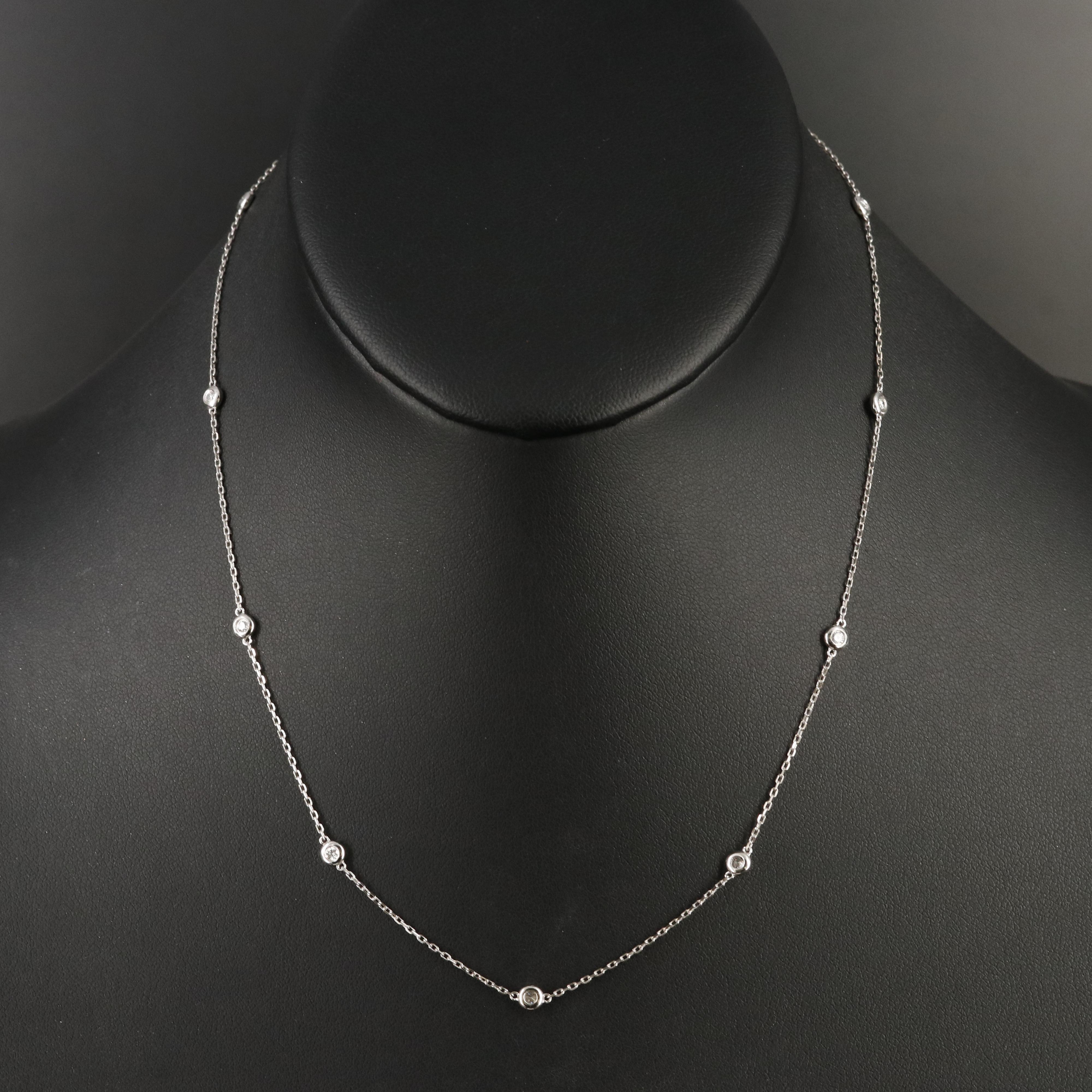 14K 0.30 CTW Diamond Station Necklace