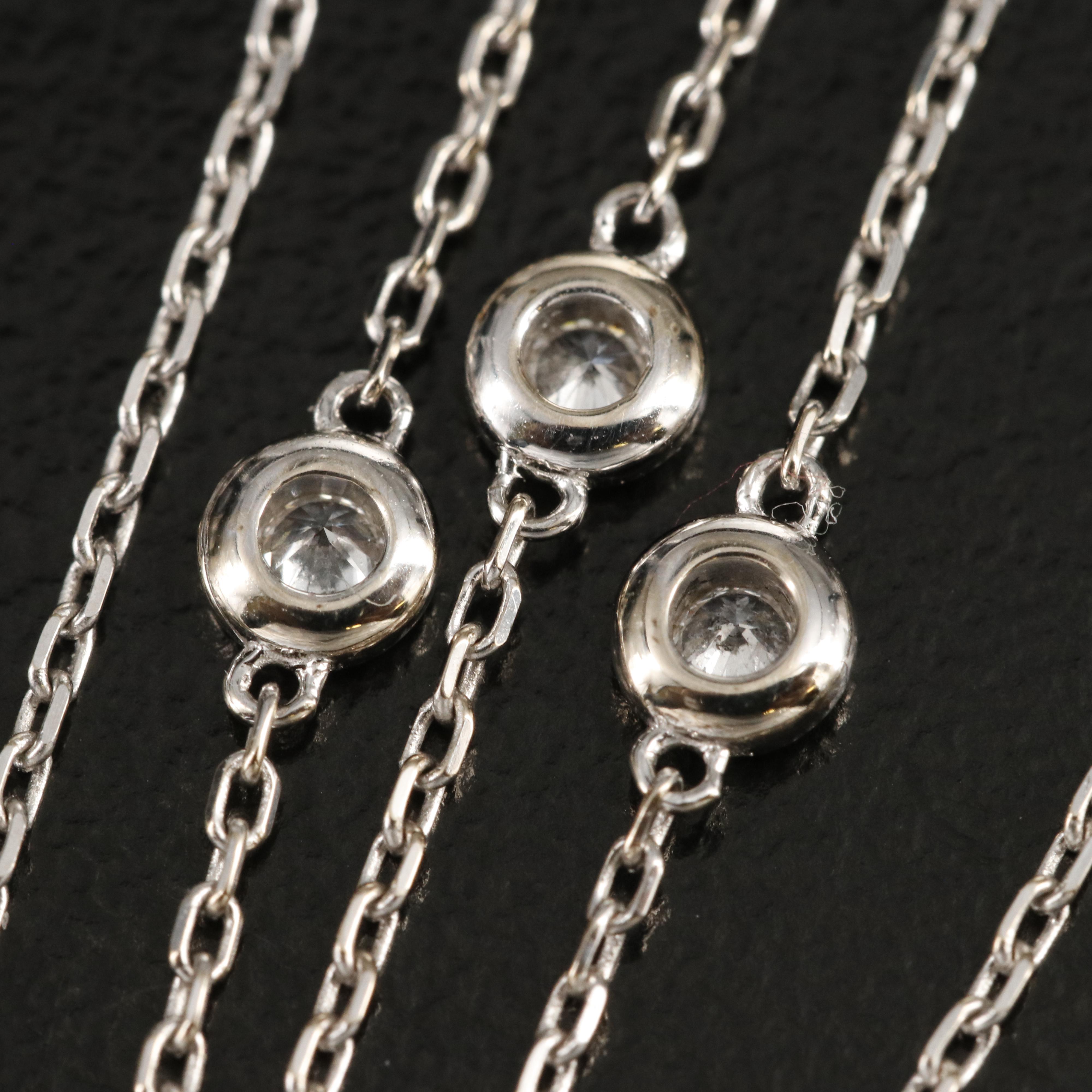 14K 0.30 CTW Diamond Station Necklace