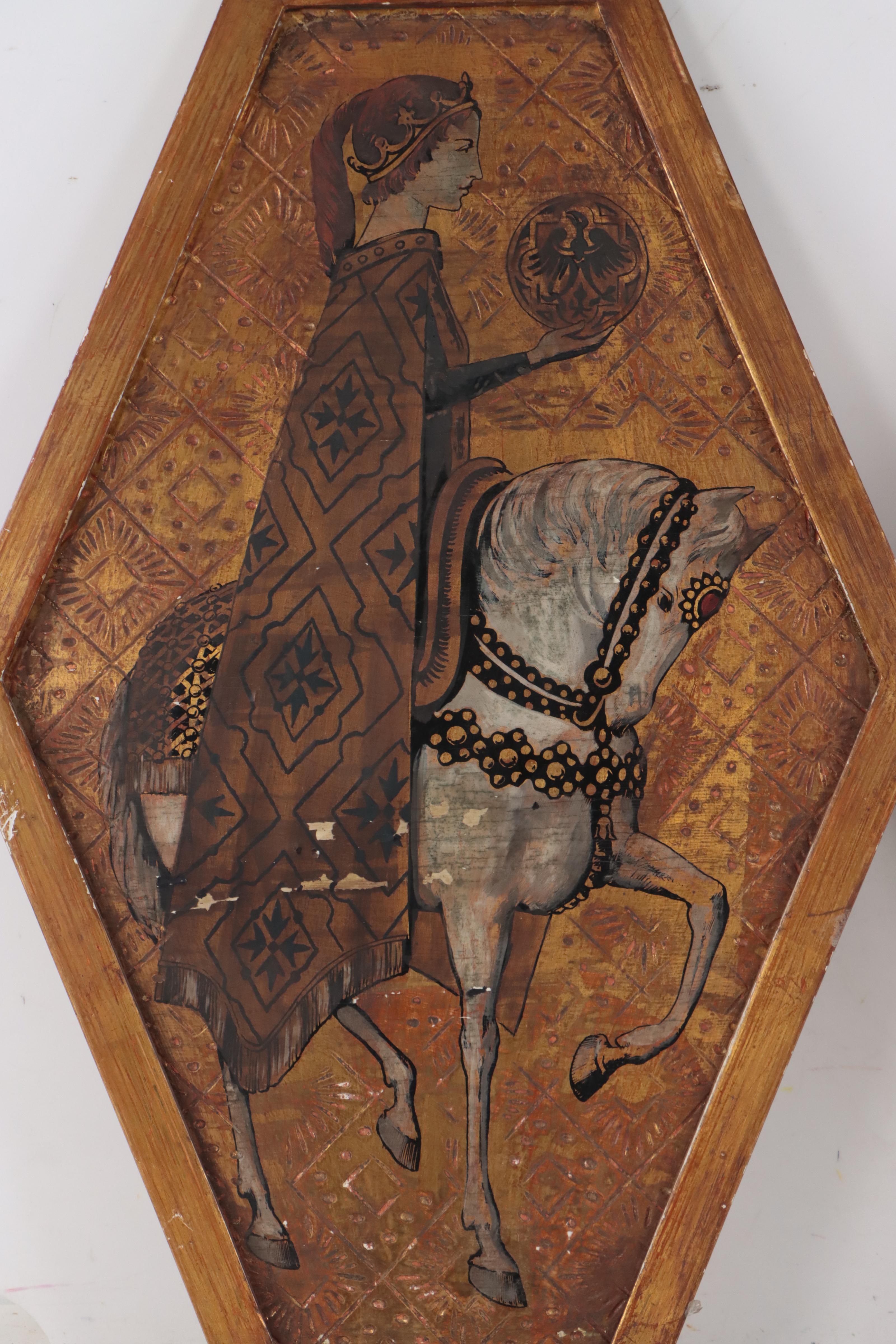 Palladio Italian Renaissance Style Wood Wall Plaques, Mid-20th Century