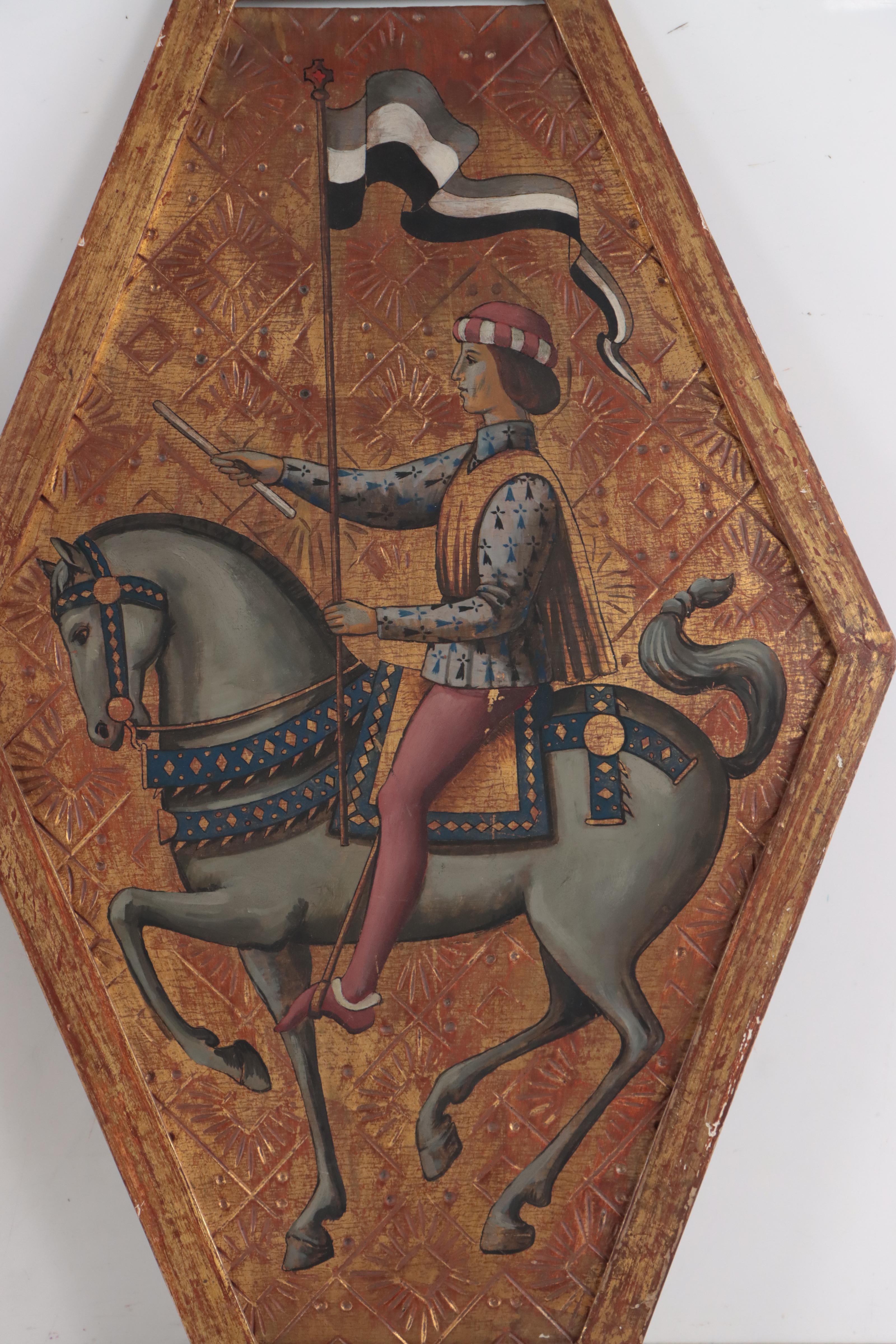 Palladio Italian Renaissance Style Wood Wall Plaques, Mid-20th Century