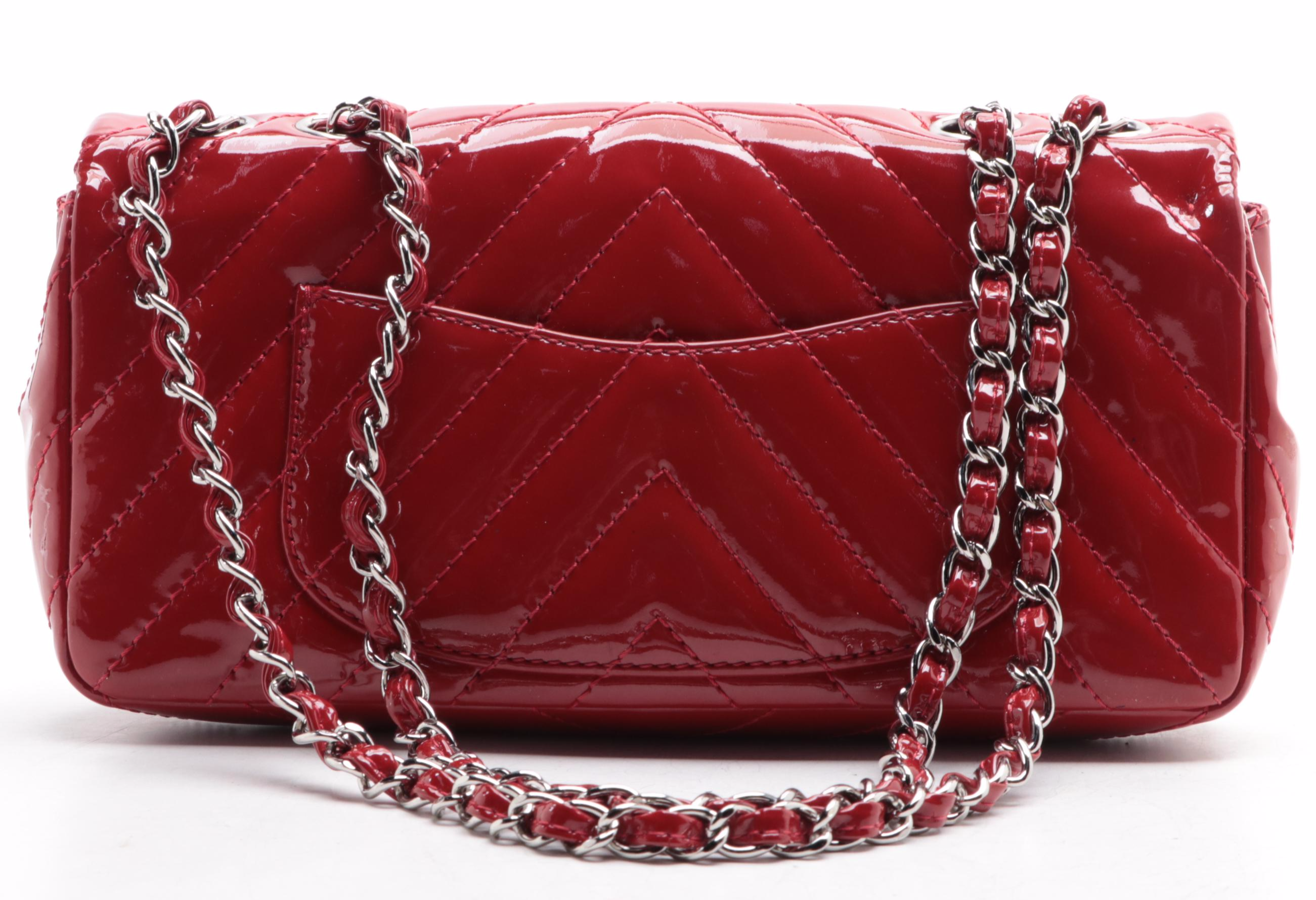 Chanel Classic Flap Quilted Patent Leather Shoulder Bag