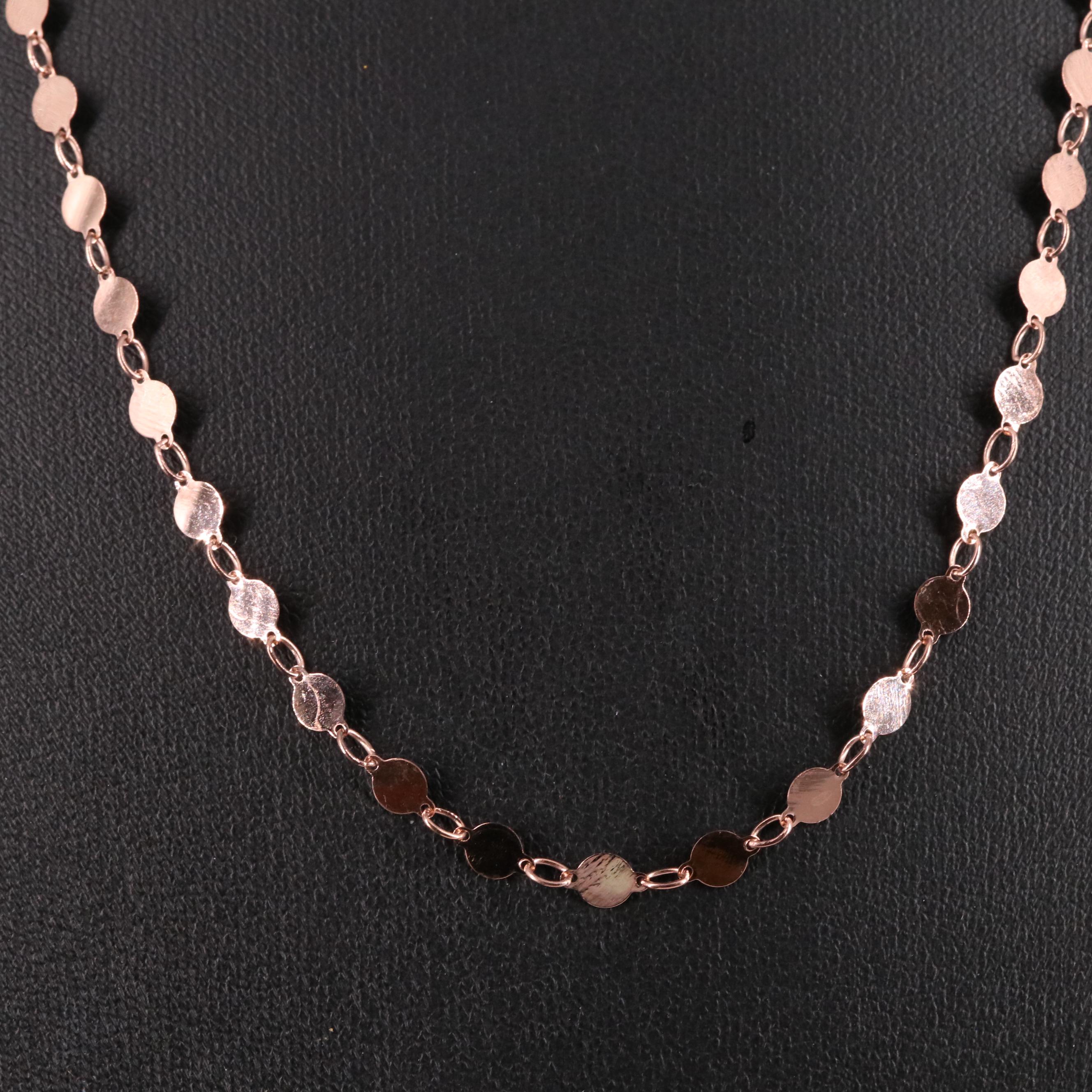 14K Rose Gold Fancy Link Necklace