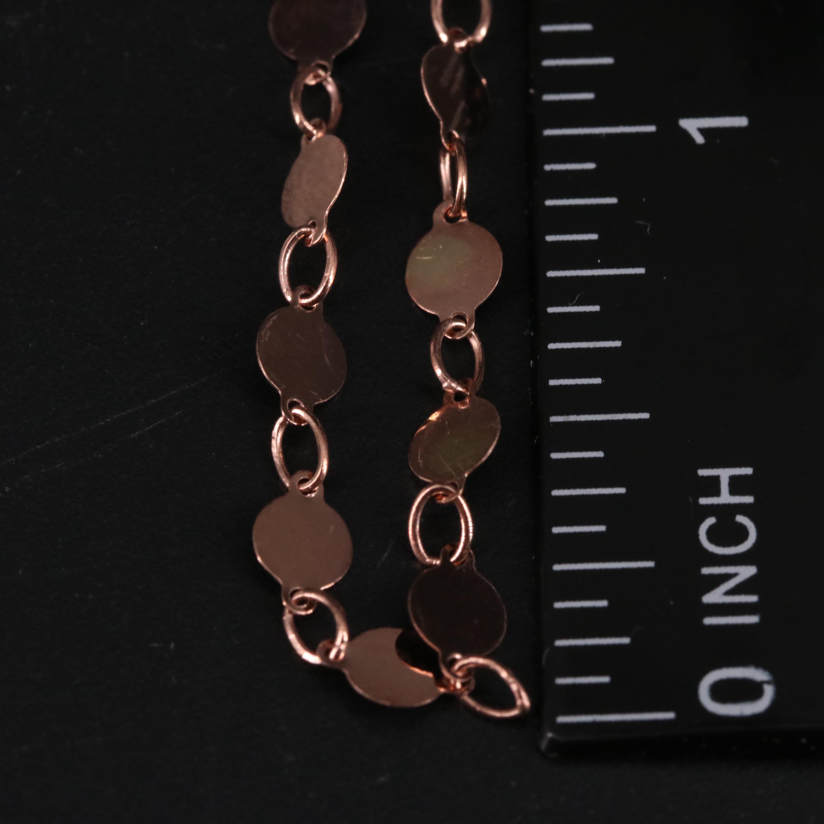 14K Rose Gold Fancy Link Necklace