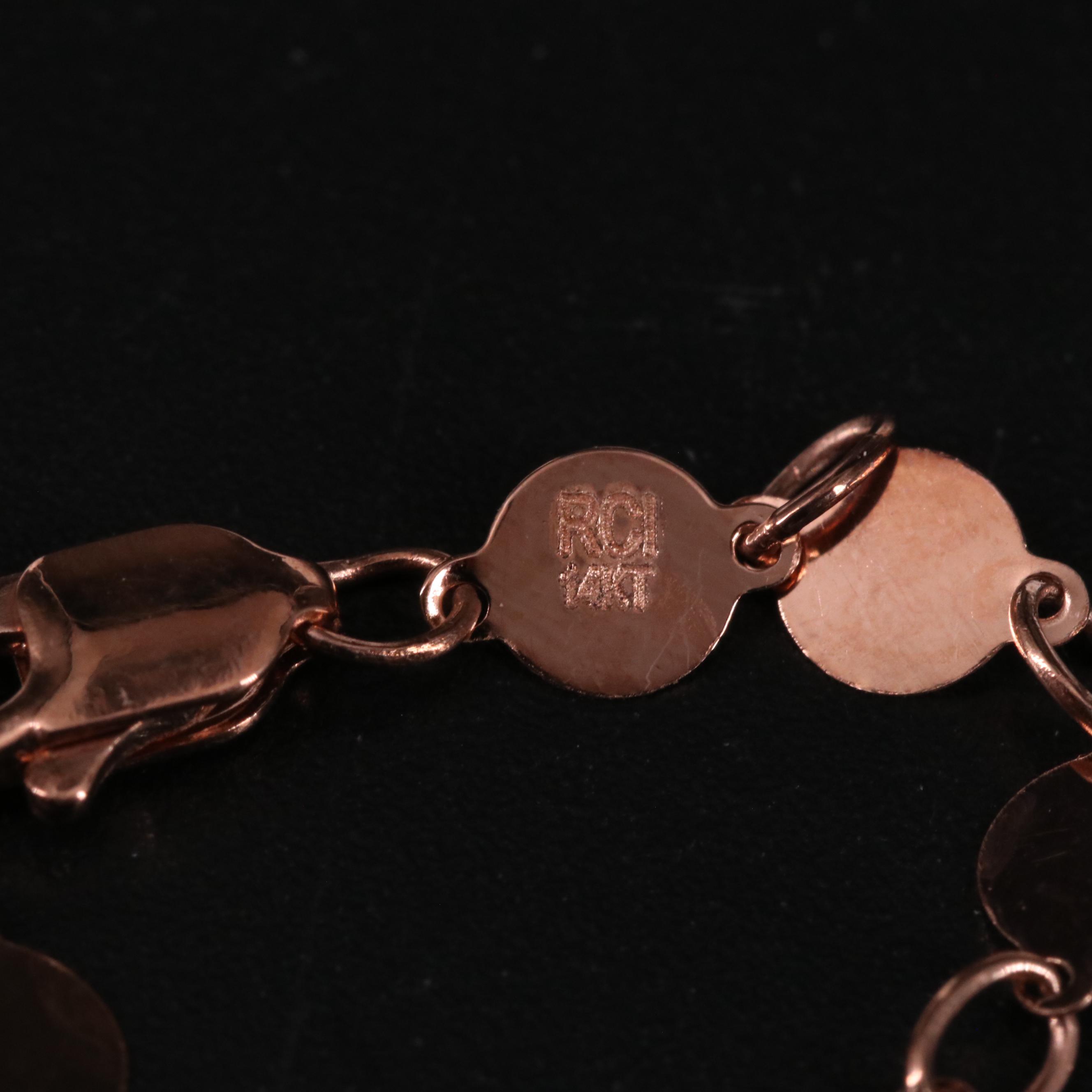 14K Rose Gold Fancy Link Necklace