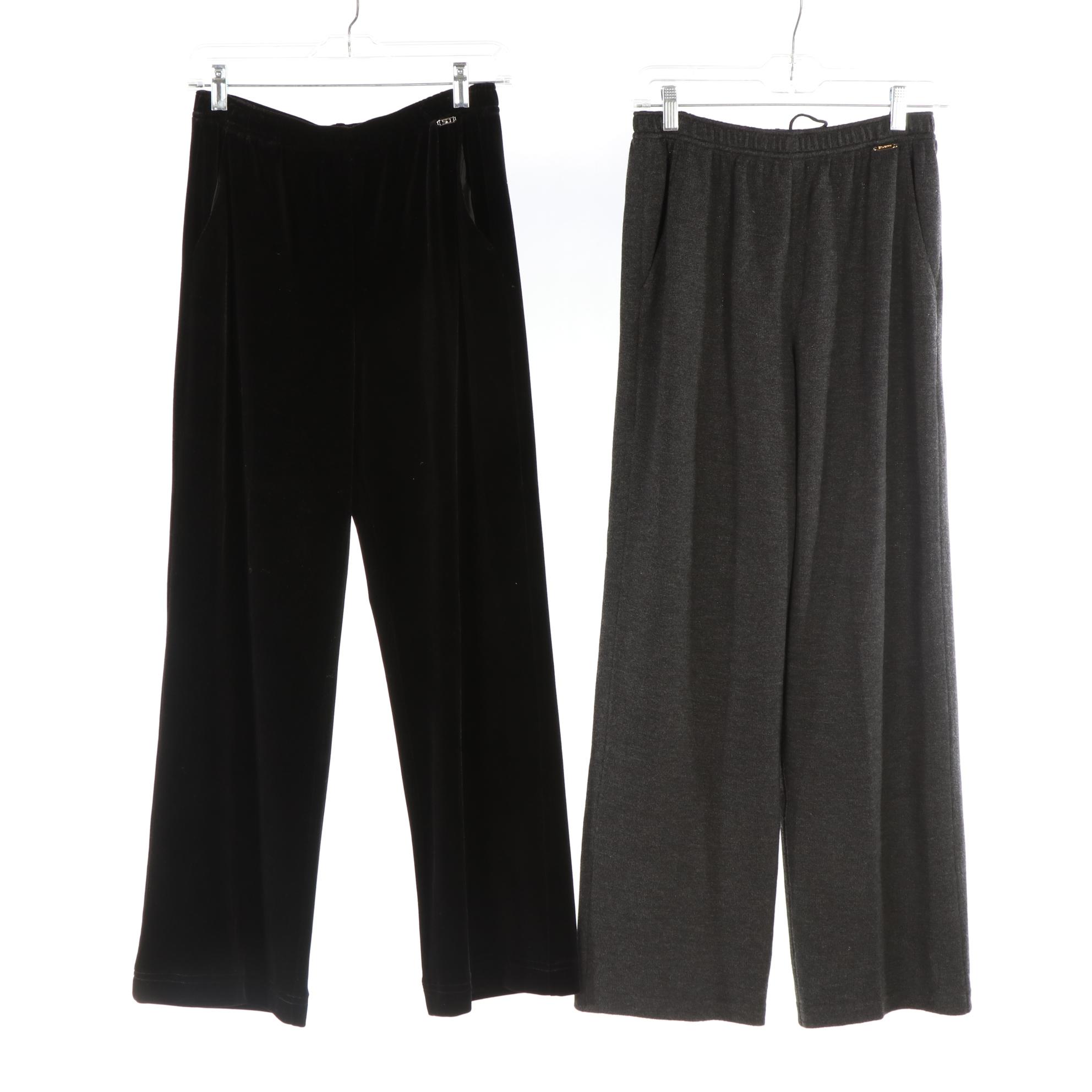 St. John Sport Knit Jacket, Pants, and Crystal Embellished Zip Jacket in Velour