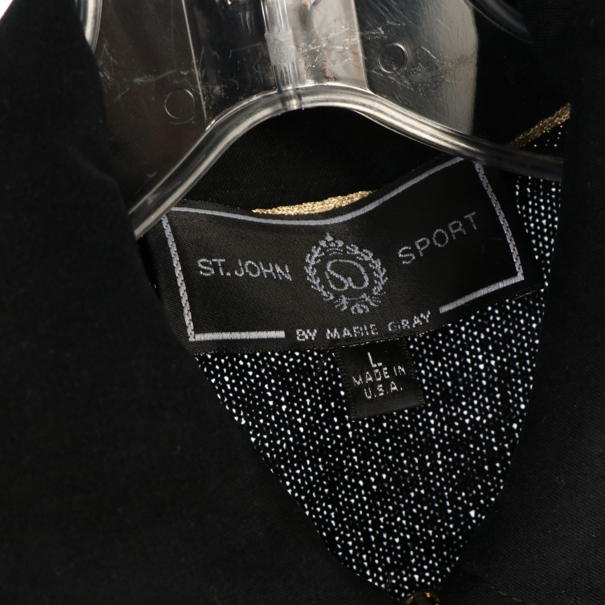 St. John Sport Knit Jacket, Pants, and Crystal Embellished Zip Jacket in Velour