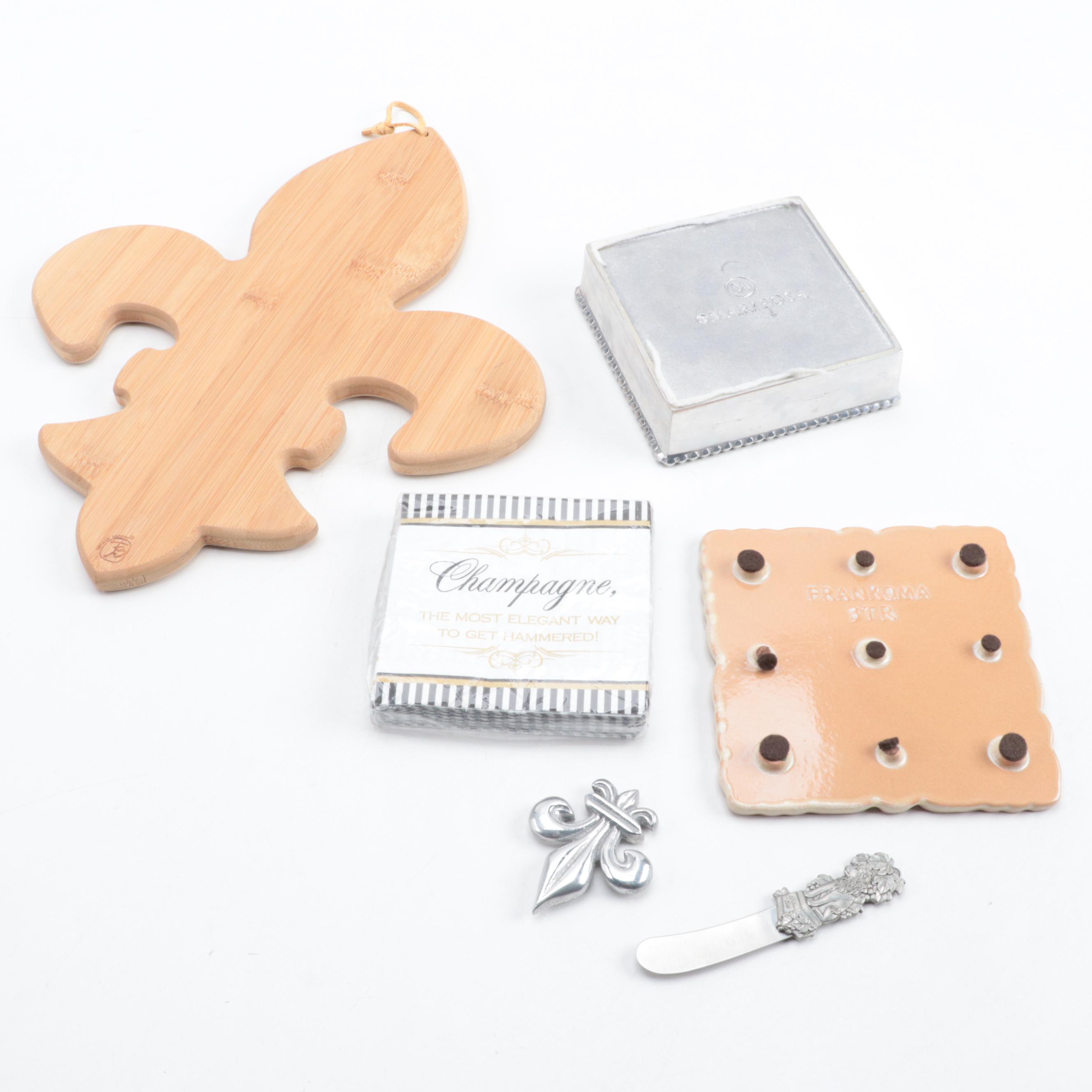 French Themed Table Accessories, Wall Décor and Cookbooks