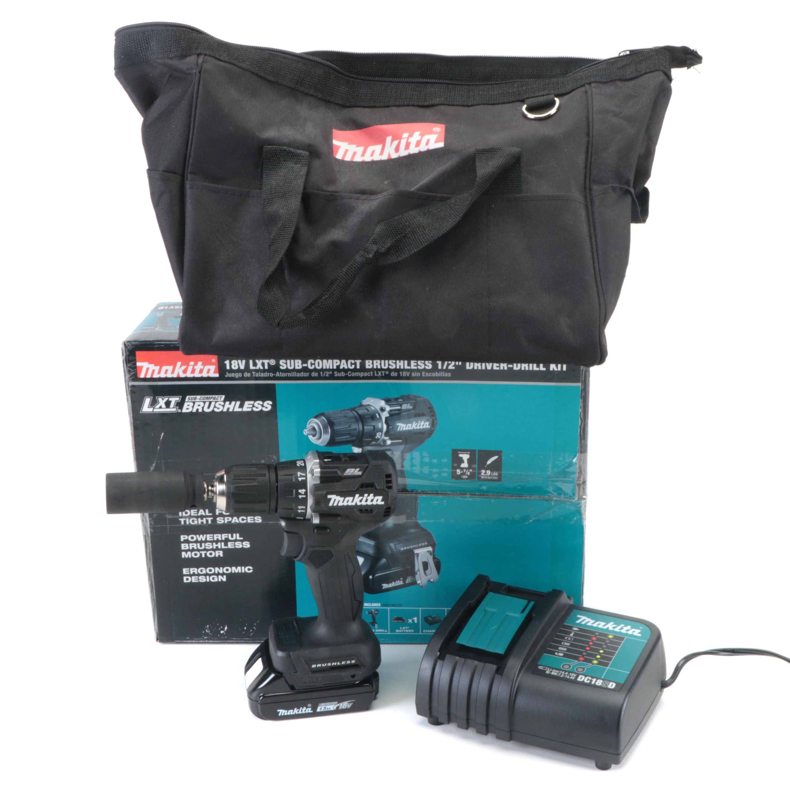 Makita Sub-Compact Brushless Drill Kit and Bag