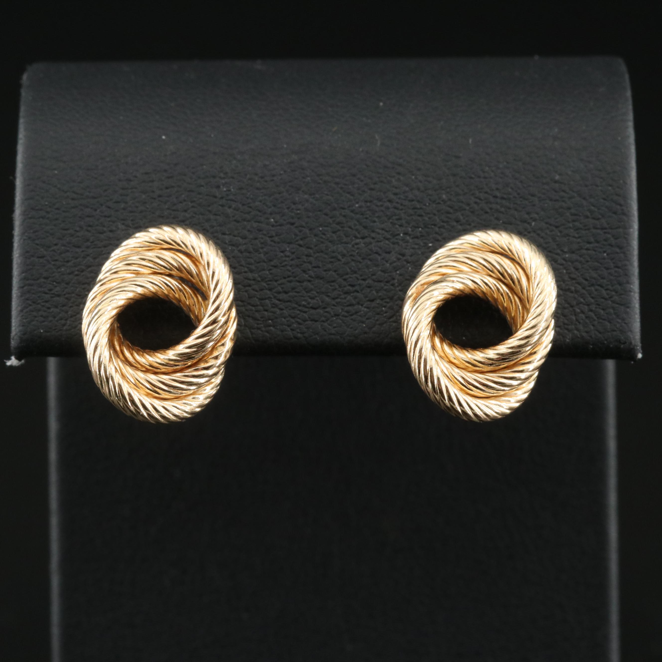 14K Spiral Earrings