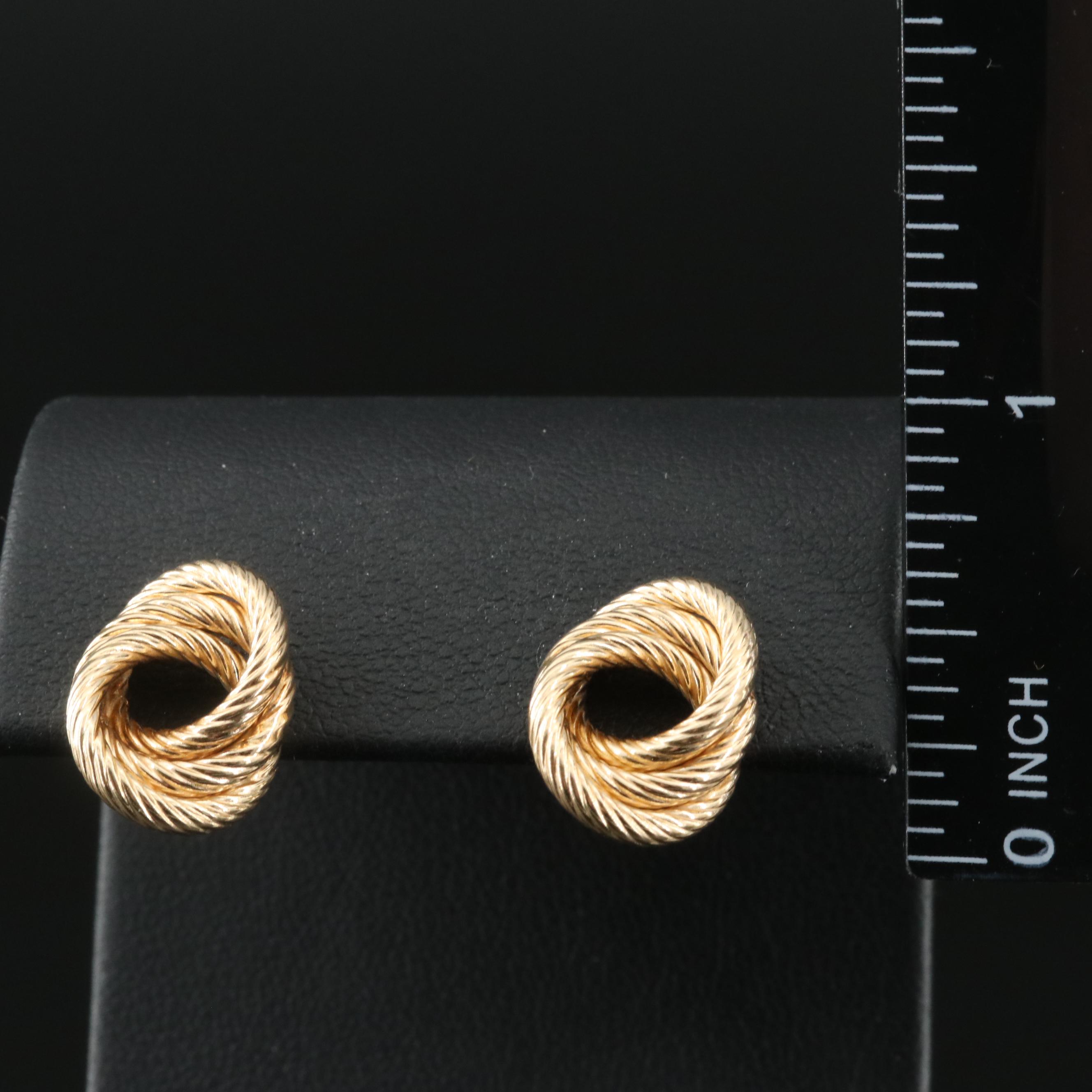 14K Spiral Earrings