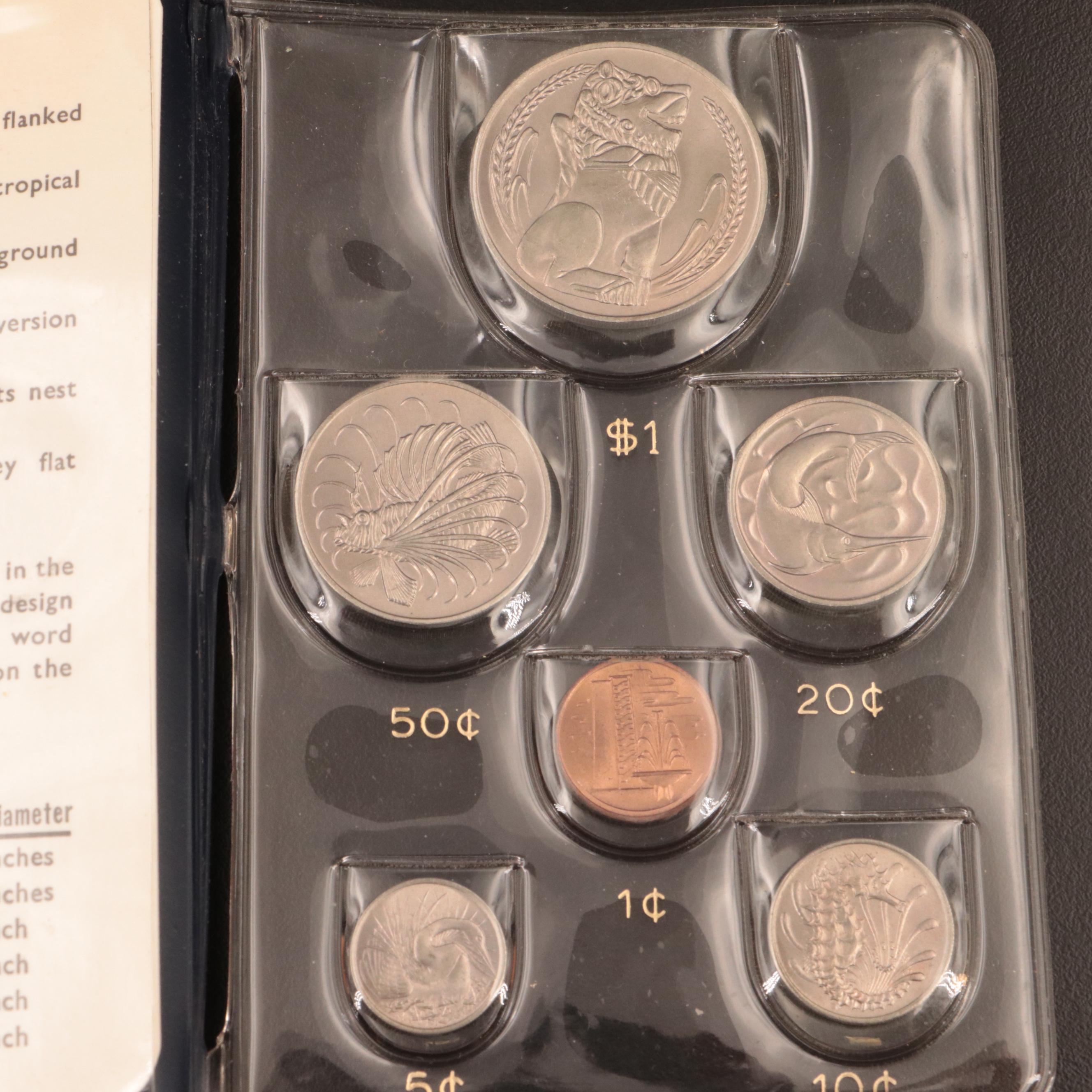 1967 and 1968 Singapore New Coin Issue Sets