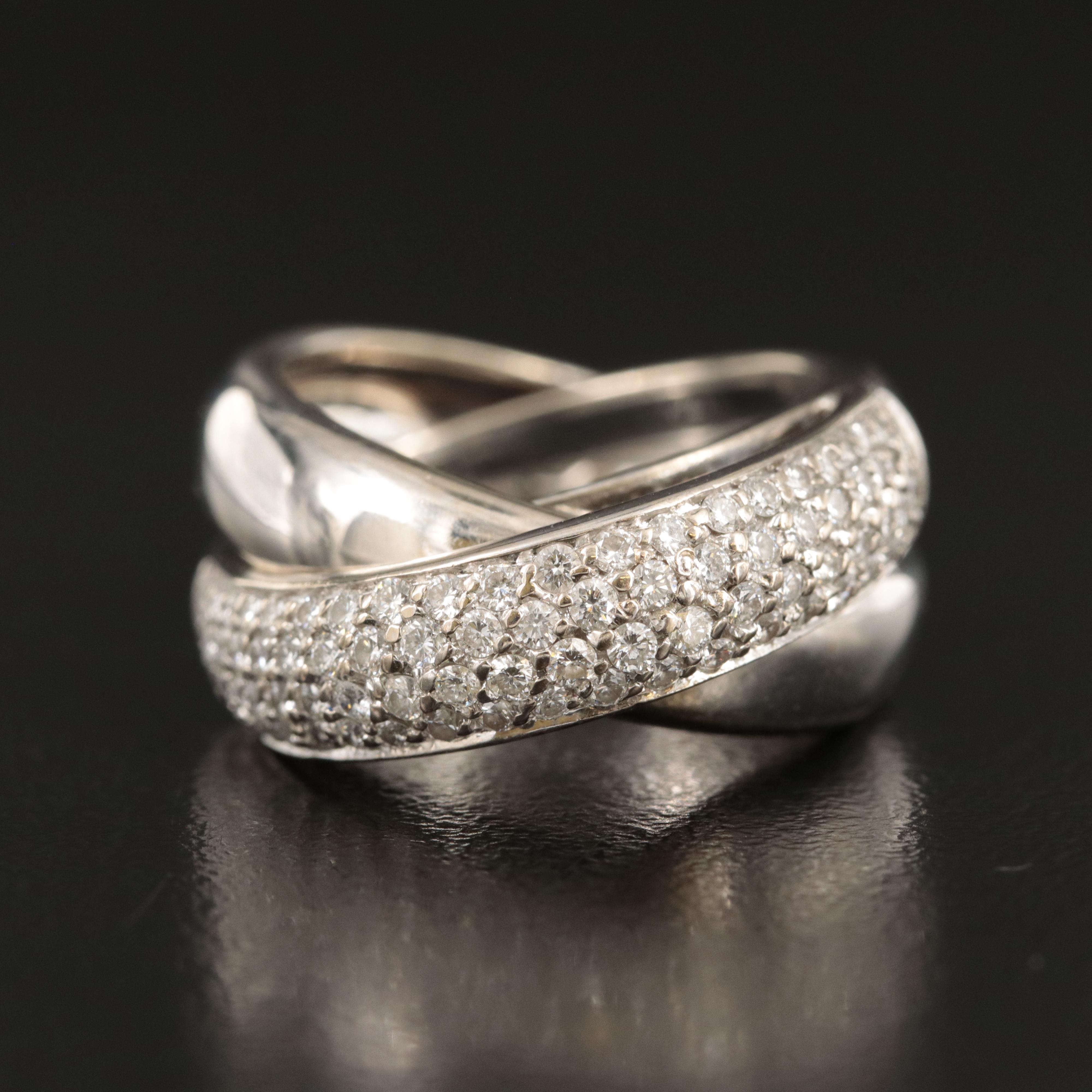 Alfieri & St. John 18K 1.05 CTW Diamond Rolling Ring
