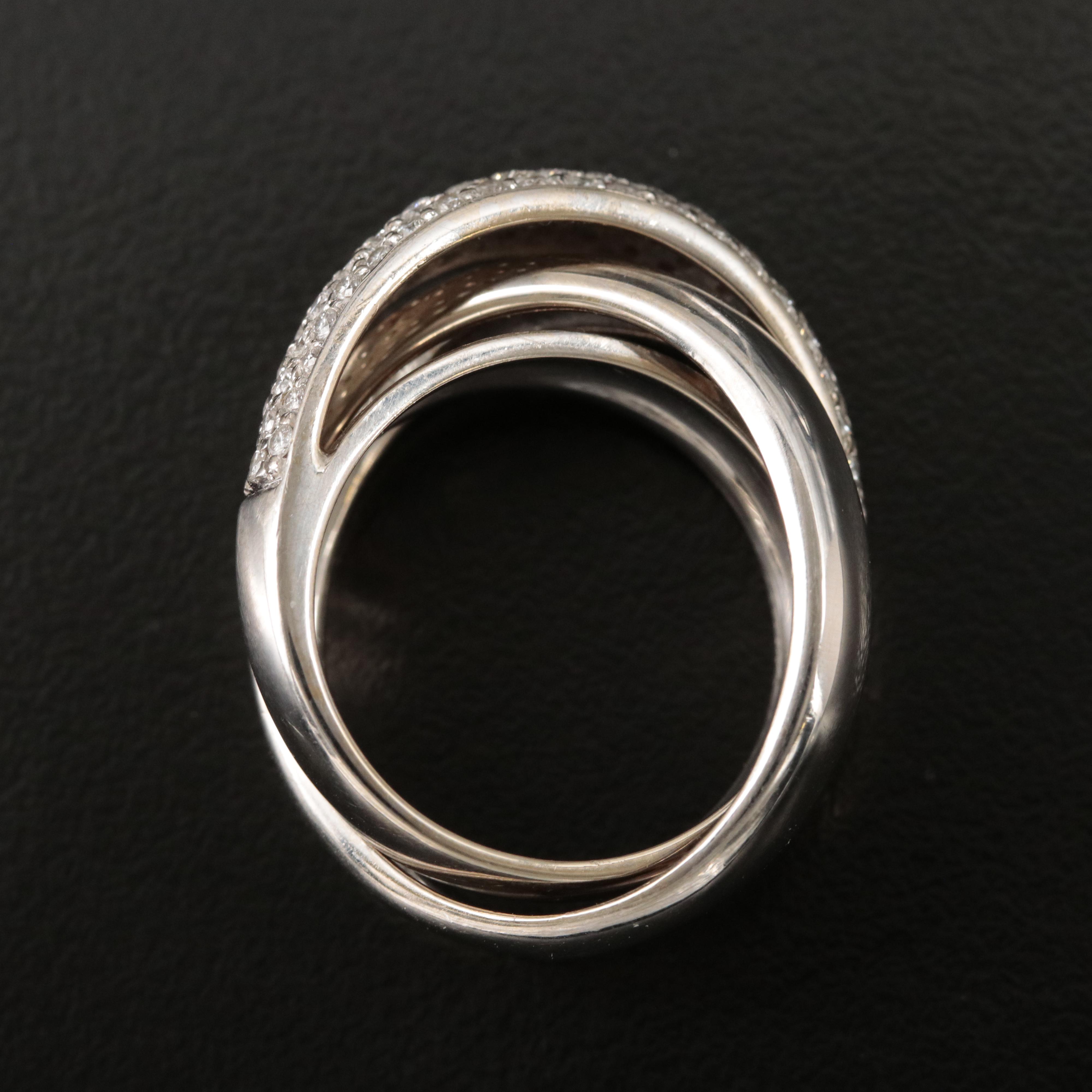 Alfieri & St. John 18K 1.05 CTW Diamond Rolling Ring