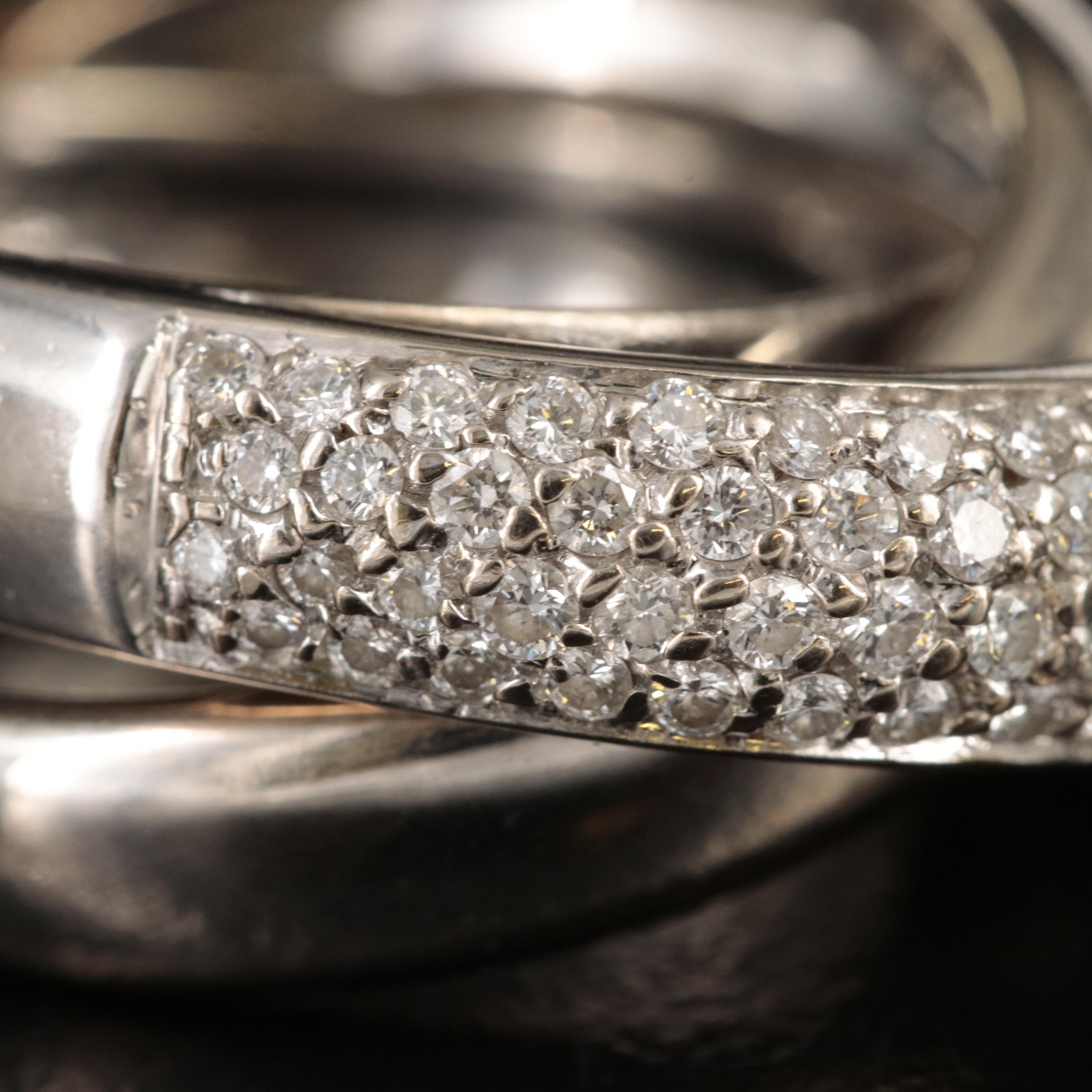 Alfieri & St. John 18K 1.05 CTW Diamond Rolling Ring