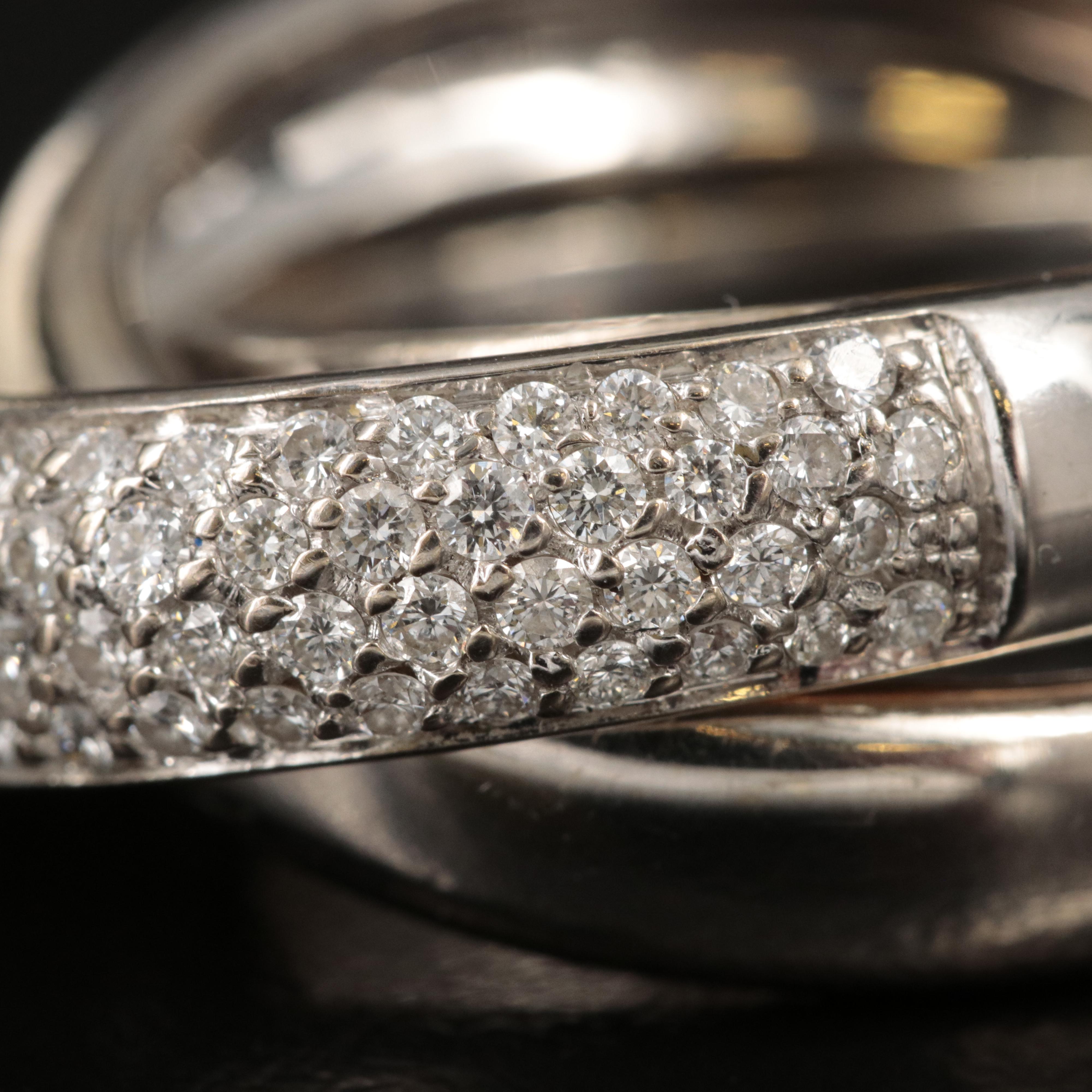 Alfieri & St. John 18K 1.05 CTW Diamond Rolling Ring