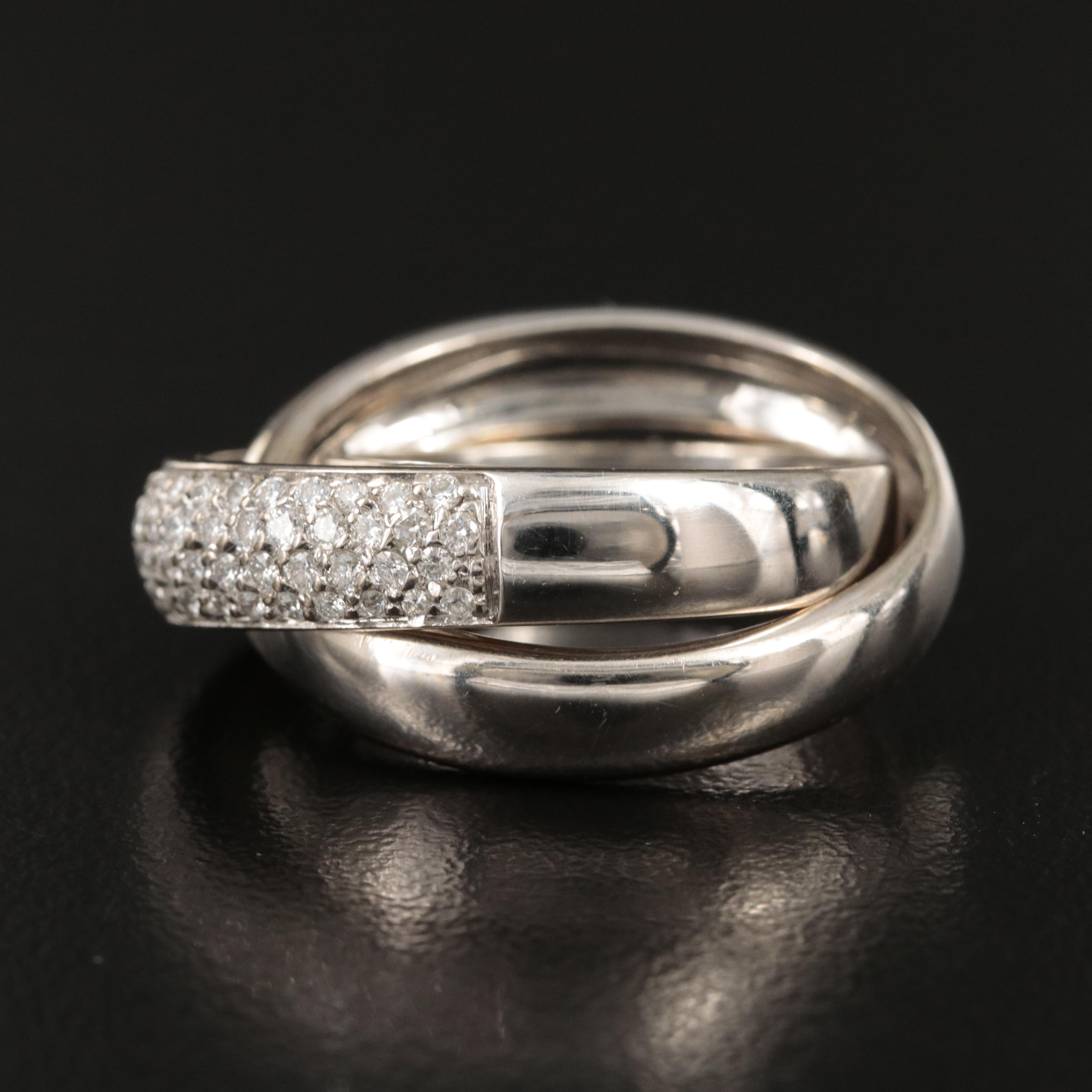 Alfieri & St. John 18K 1.05 CTW Diamond Rolling Ring