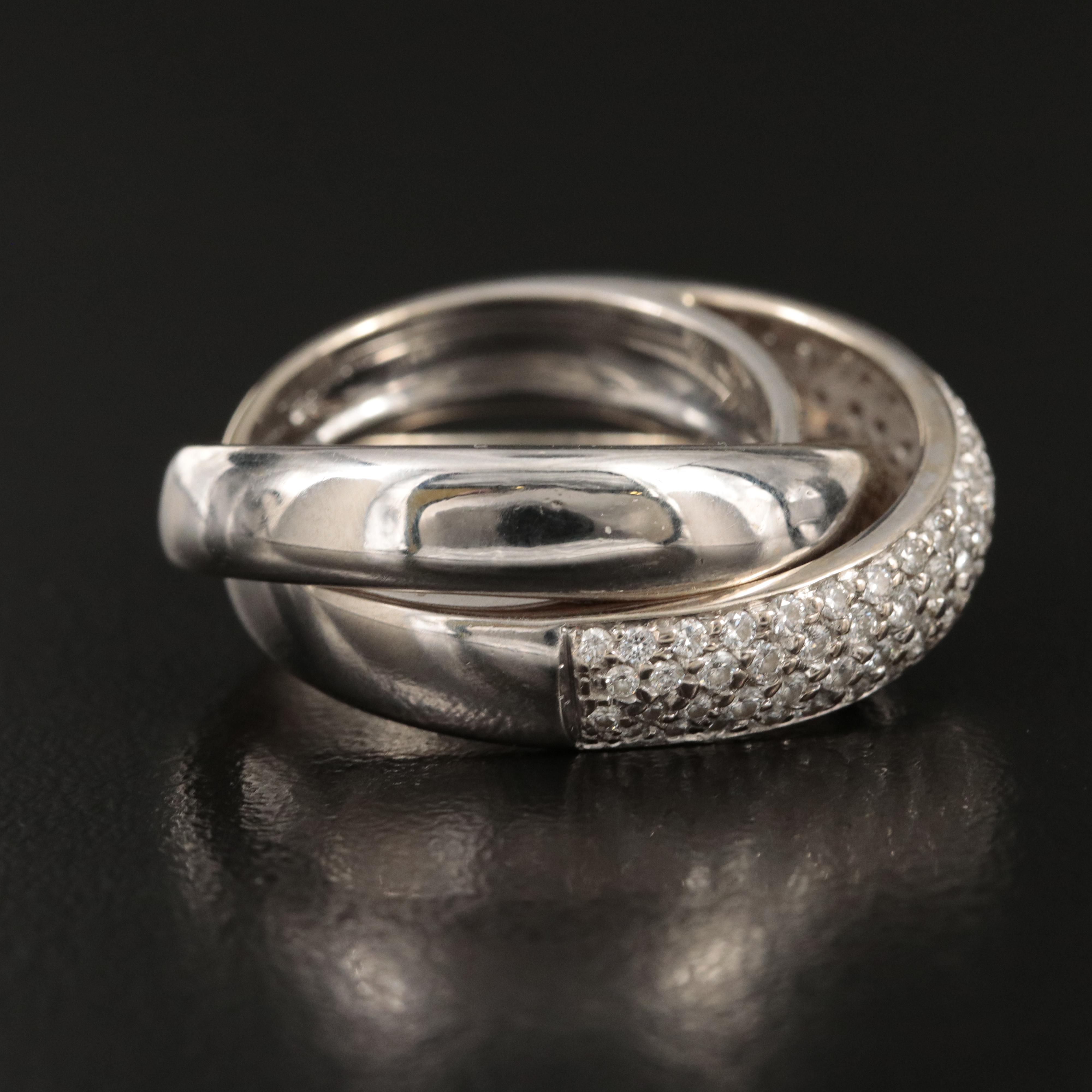 Alfieri & St. John 18K 1.05 CTW Diamond Rolling Ring