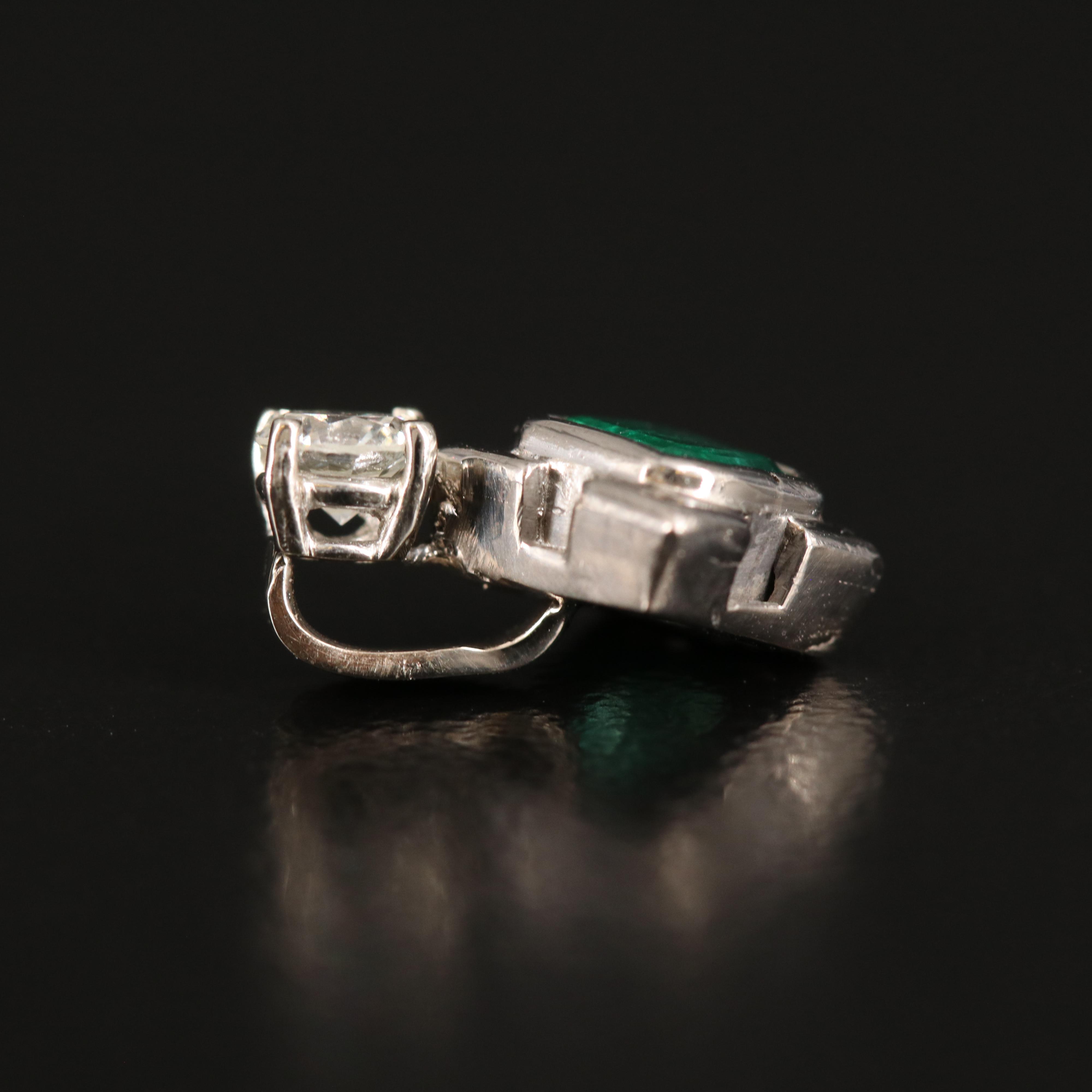 10K Diamond and Emerald Pendant