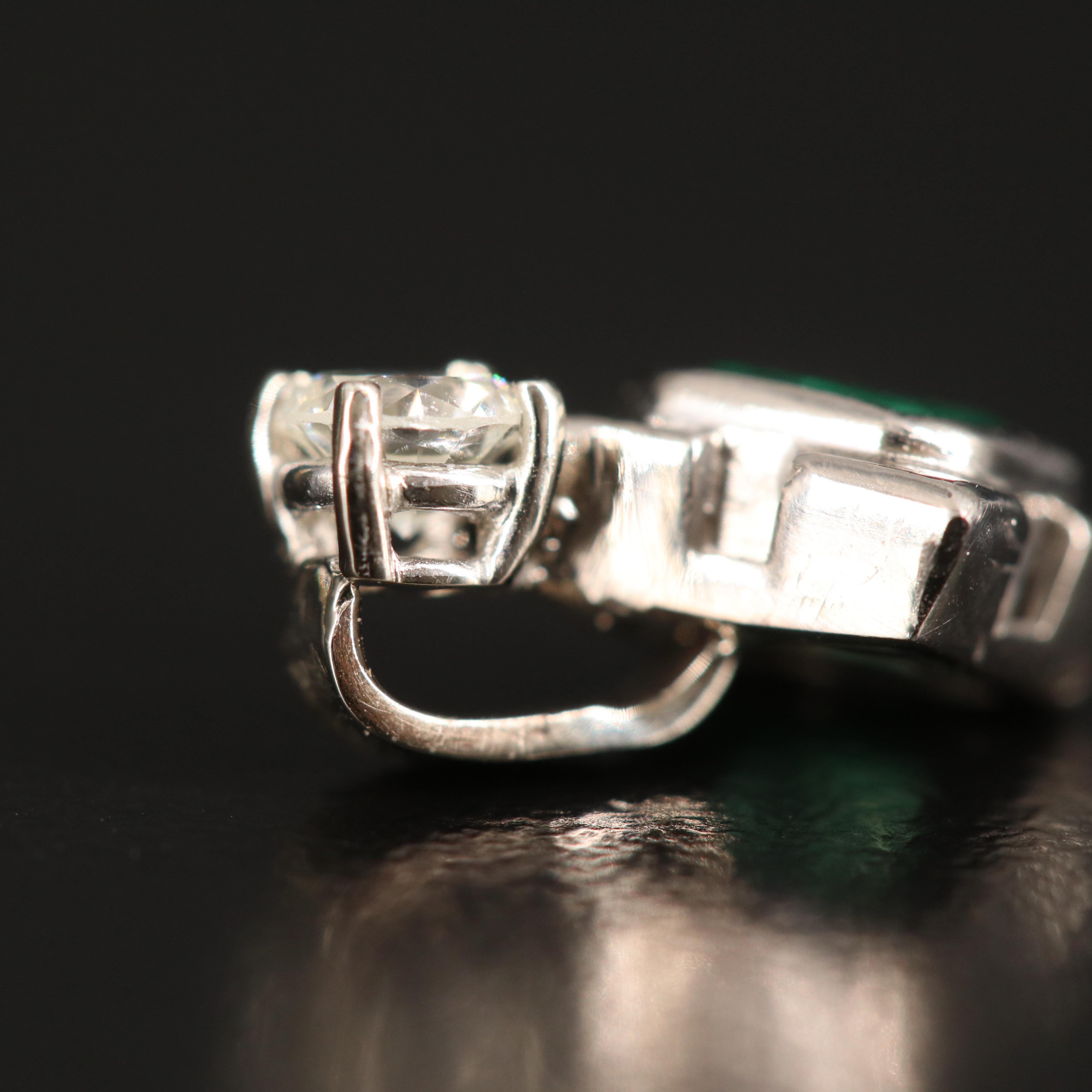 10K Diamond and Emerald Pendant