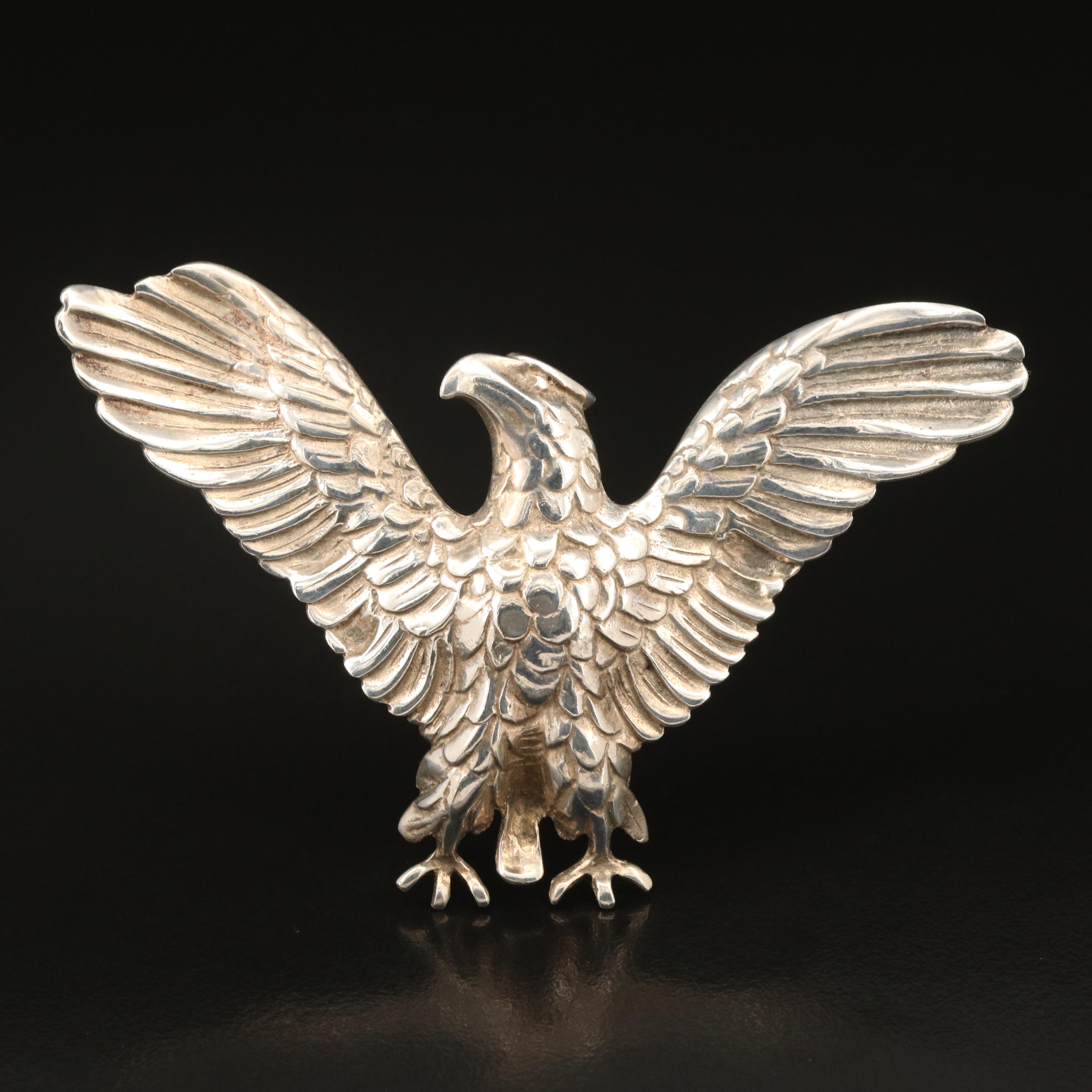 Baur Sterling Eagle Brooch