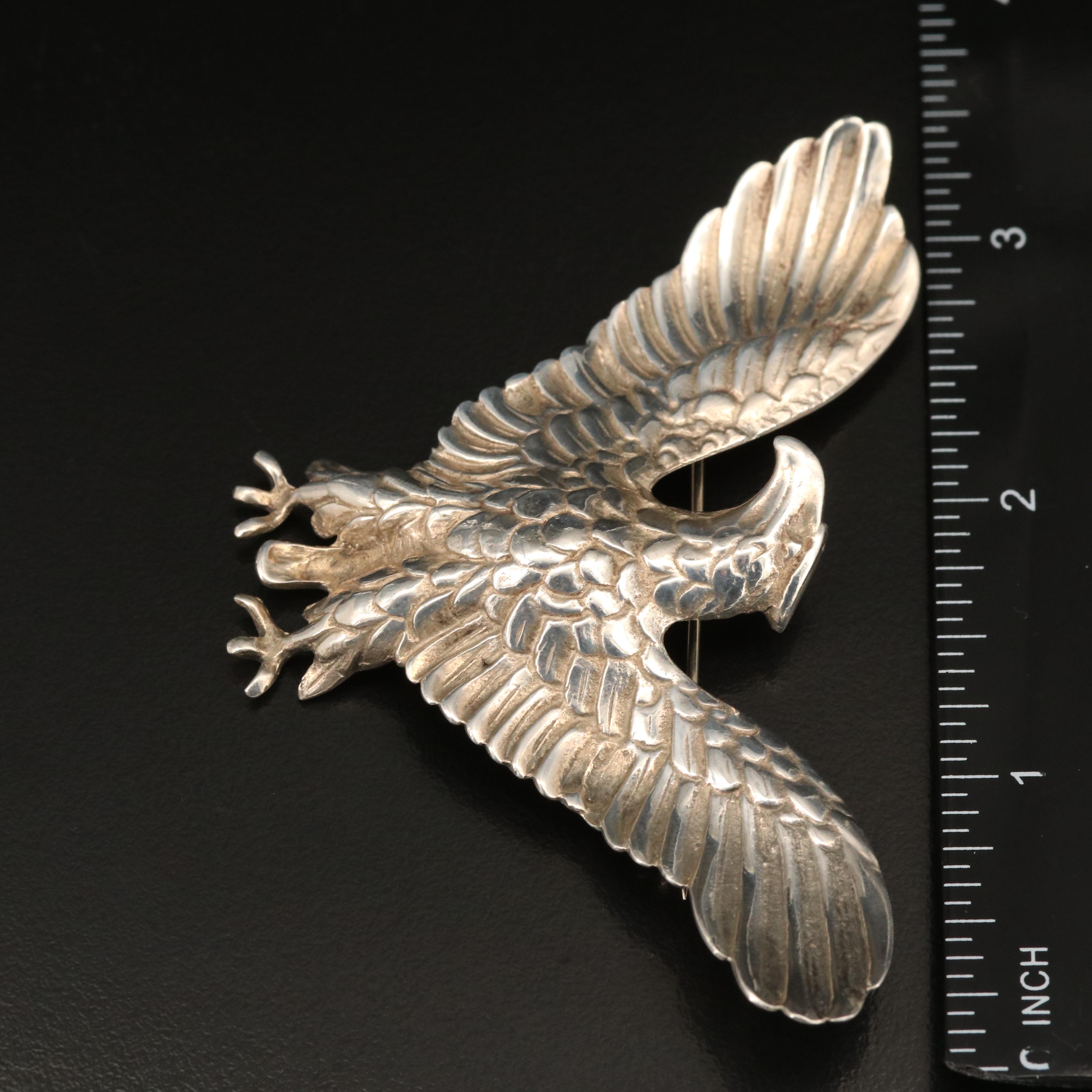 Baur Sterling Eagle Brooch