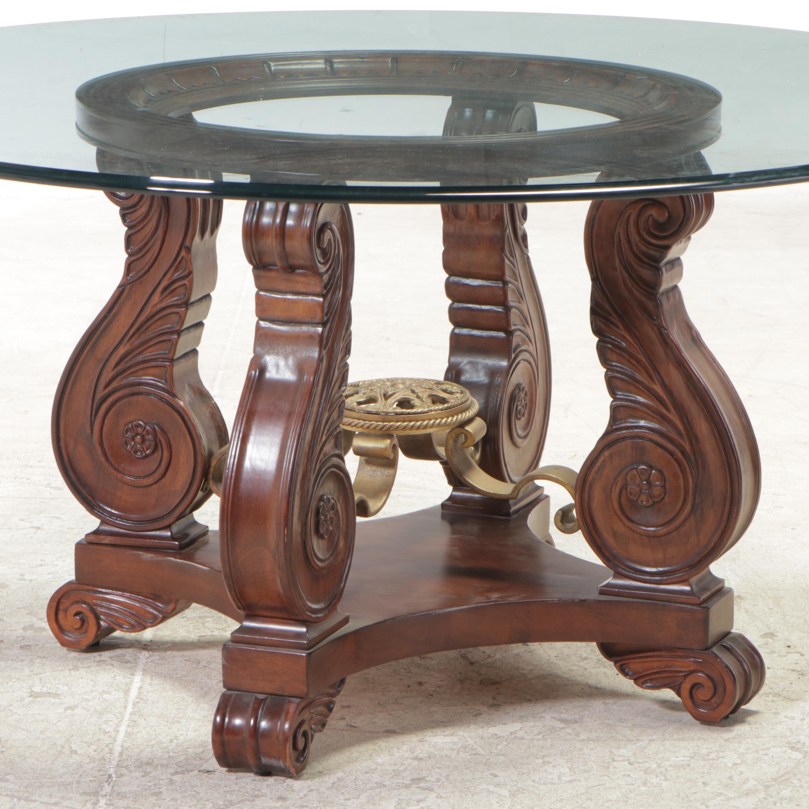 Seven-Piece Bernhardt "Grand Savannah" Mahogany-Stained Dining Set