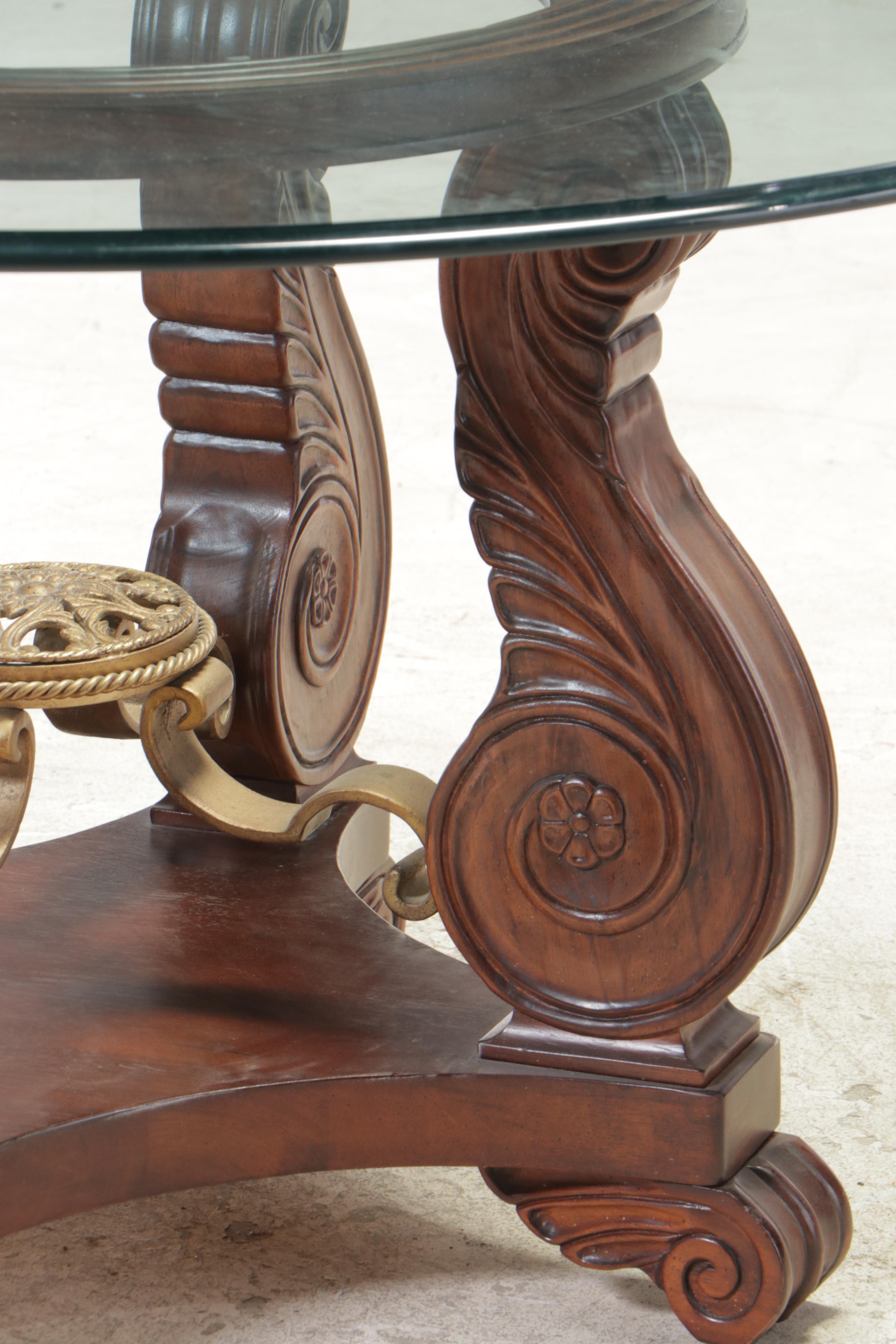 Seven-Piece Bernhardt "Grand Savannah" Mahogany-Stained Dining Set