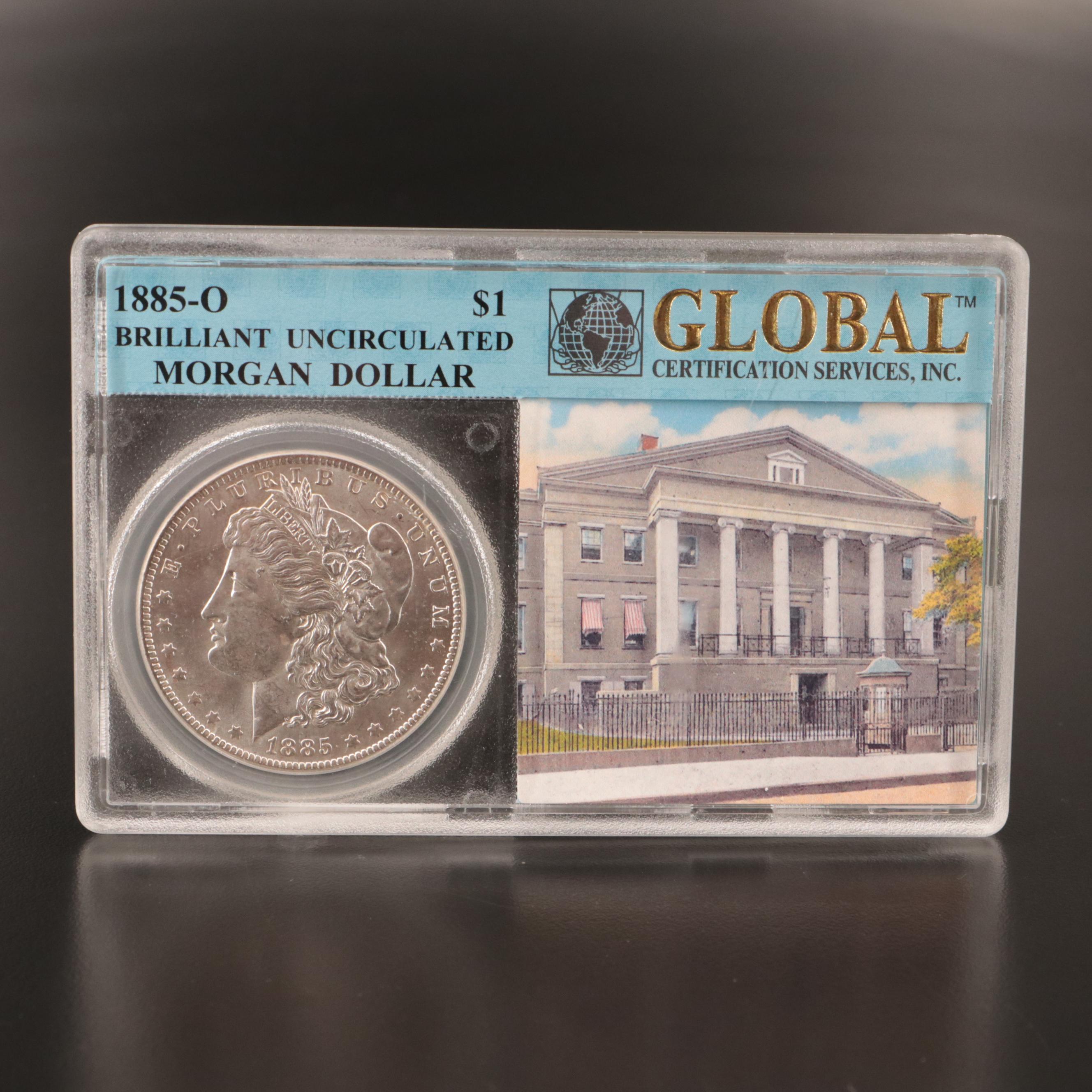 Uncirculated 1885-O Morgan Silver Dollar