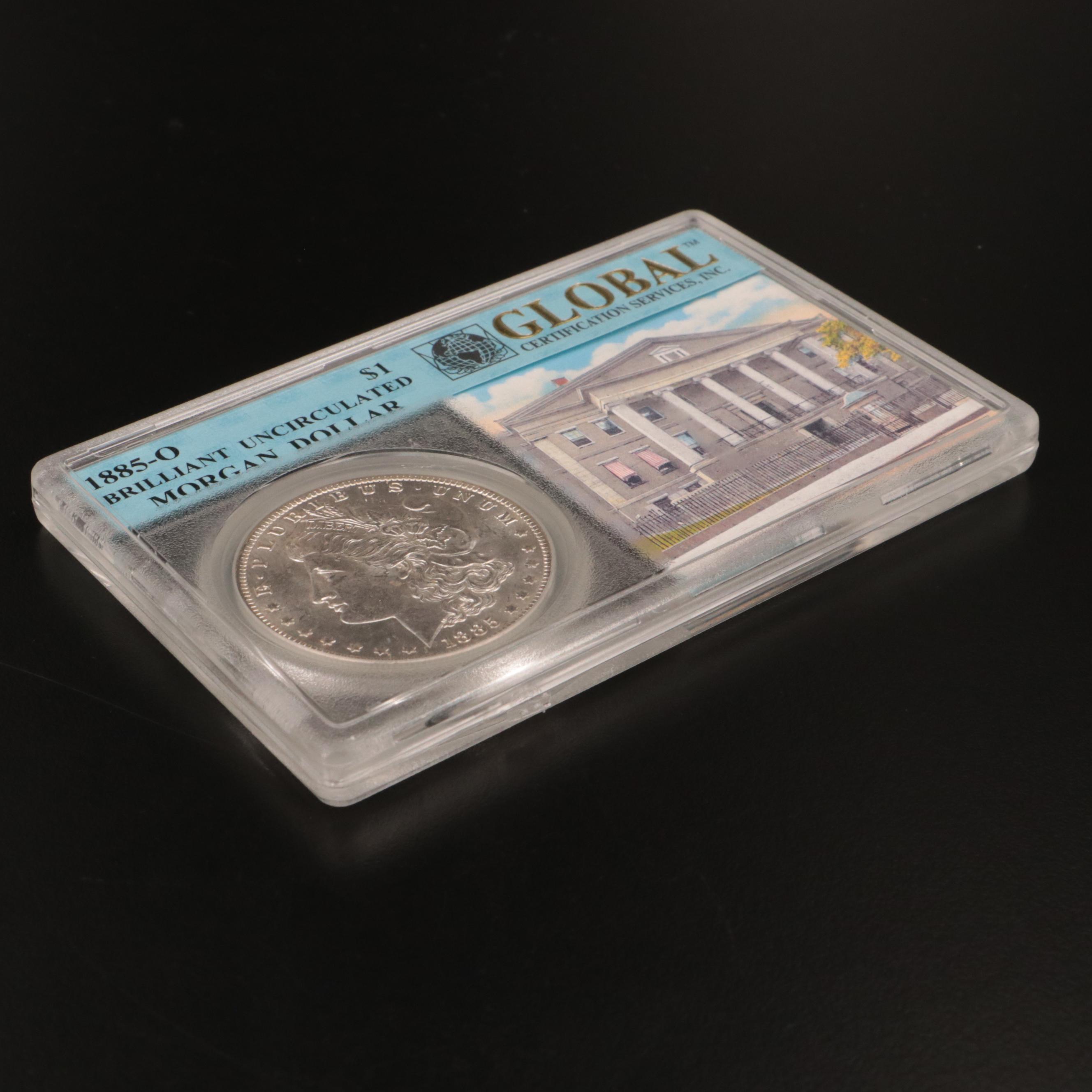 Uncirculated 1885-O Morgan Silver Dollar