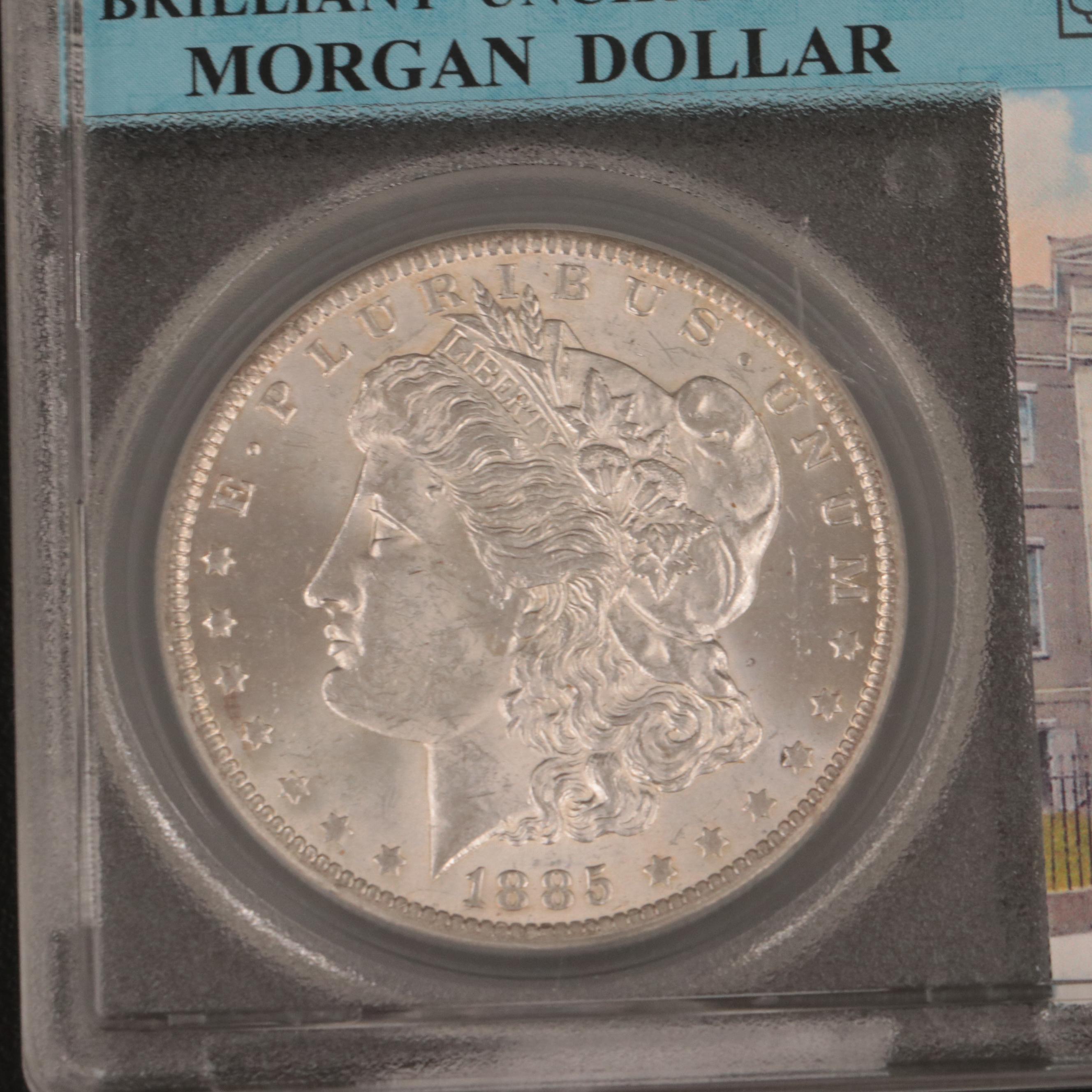 Uncirculated 1885-O Morgan Silver Dollar