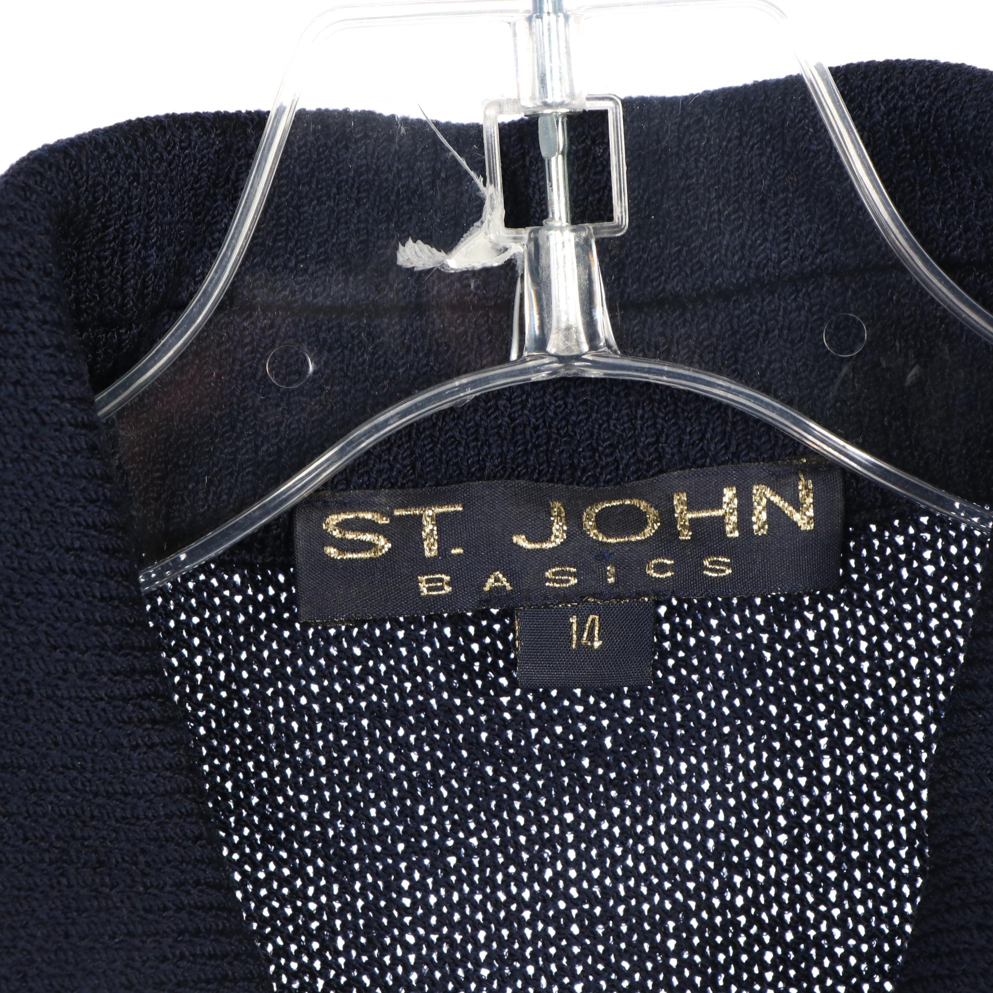 St. John Collection and Basic Knit Jackets with Leather Belt