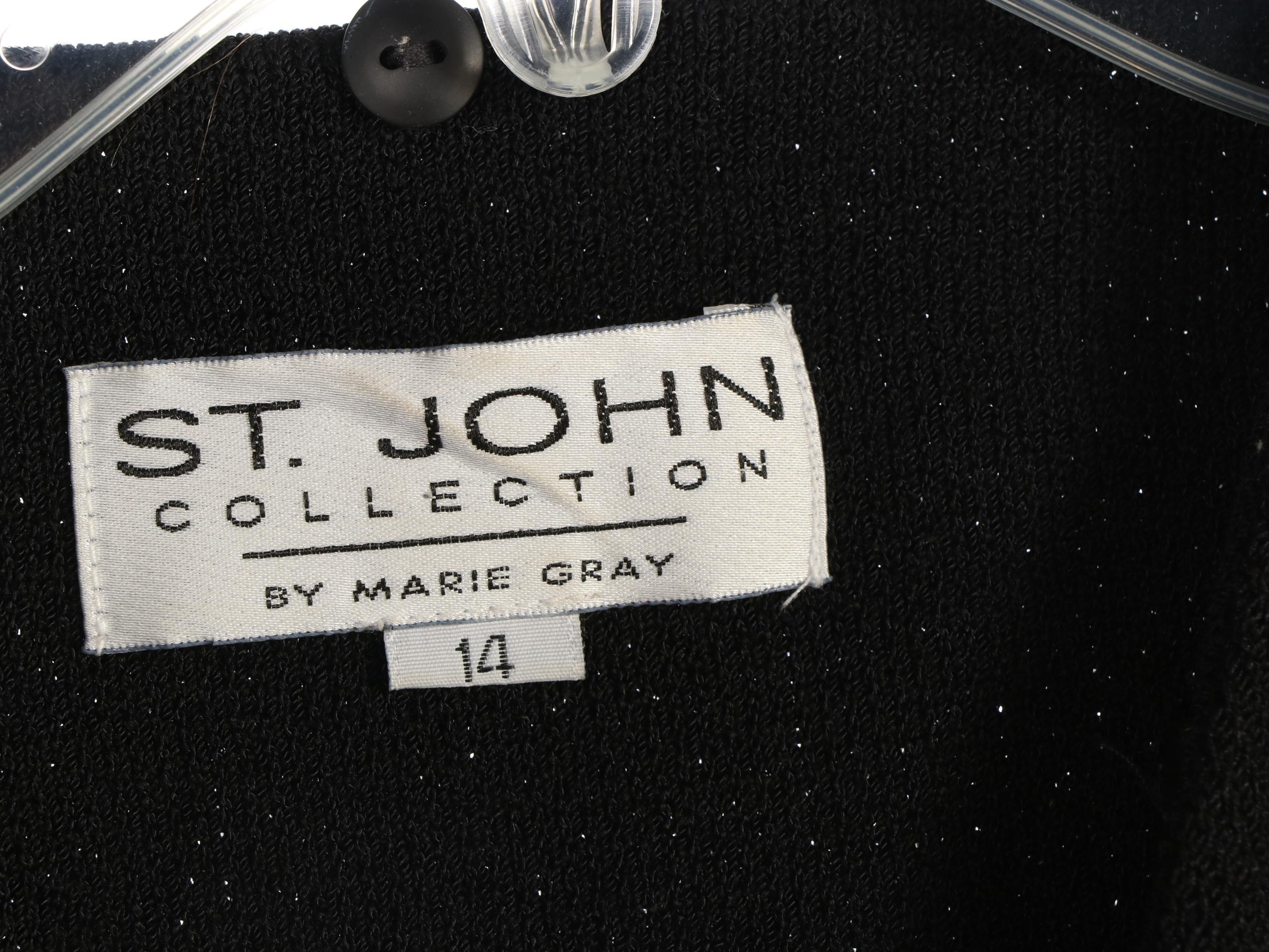 St. John Collection and Basic Knit Jackets with Leather Belt