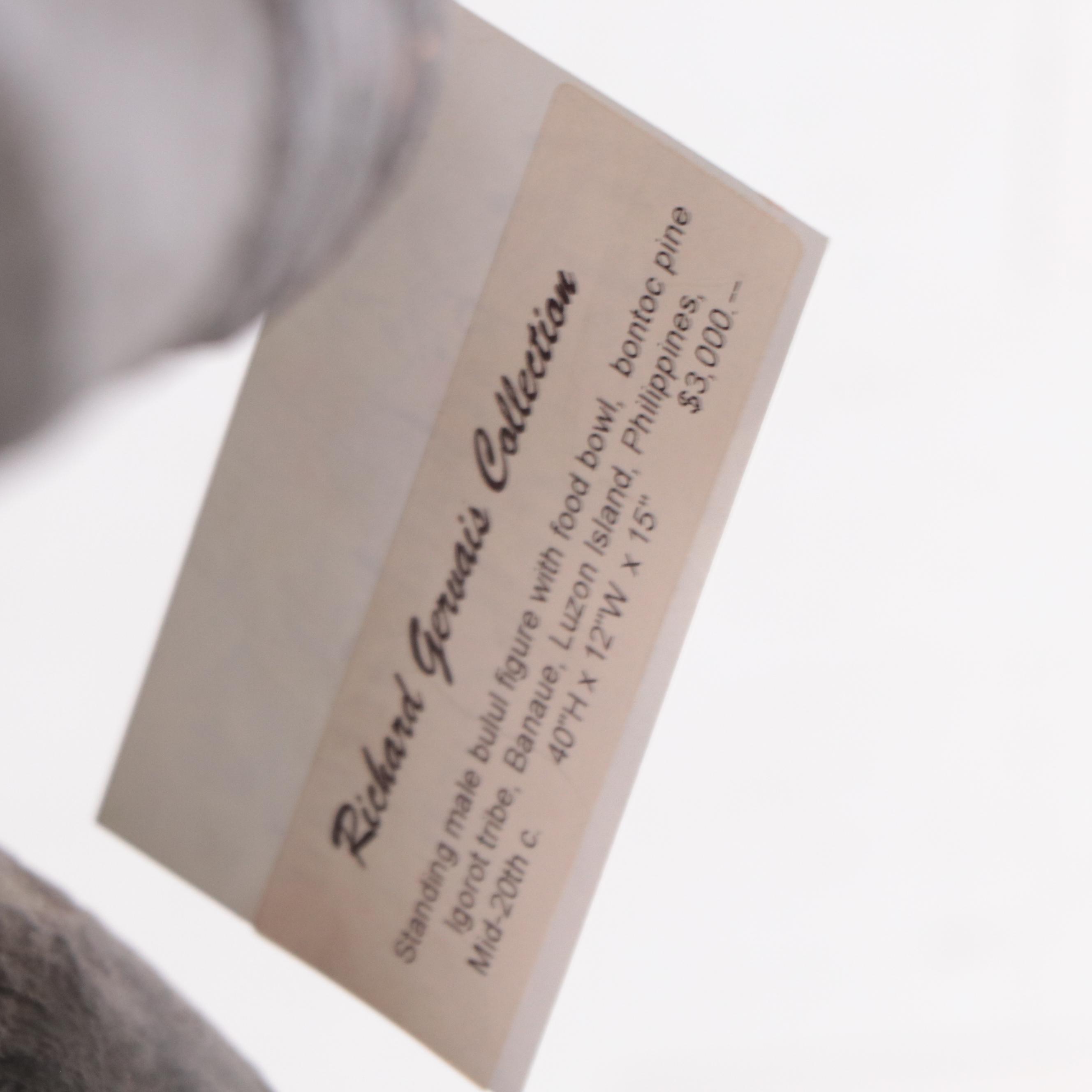 Igorot Hand-Carved Wooden Figure With Bowl, Philippines