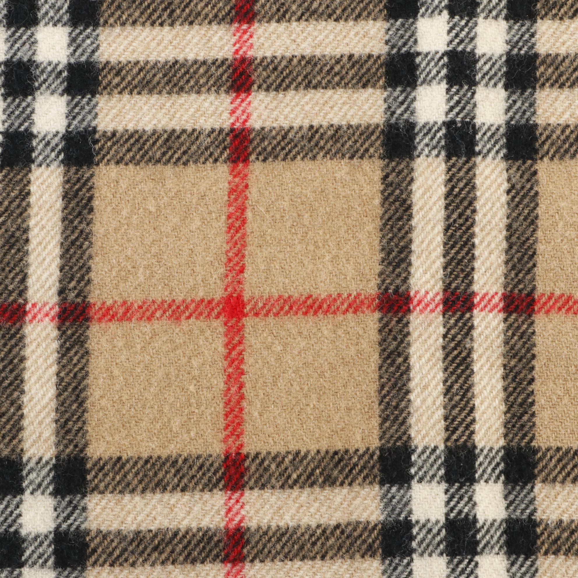 Burberrys Nova Check Fringed Scarf in Lambswool