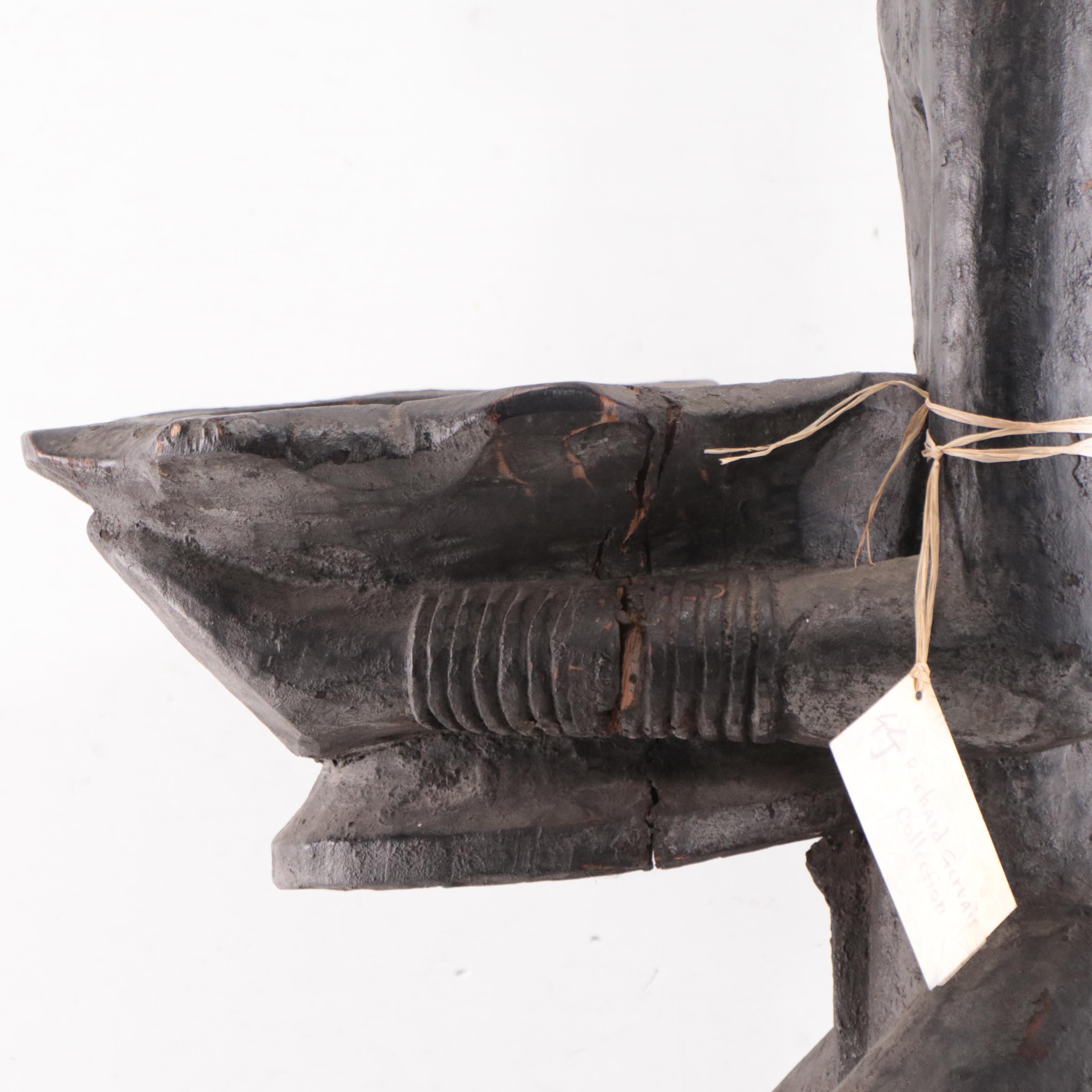 Igorot Hand-Carved Wooden Figure With Bowl, Philippines