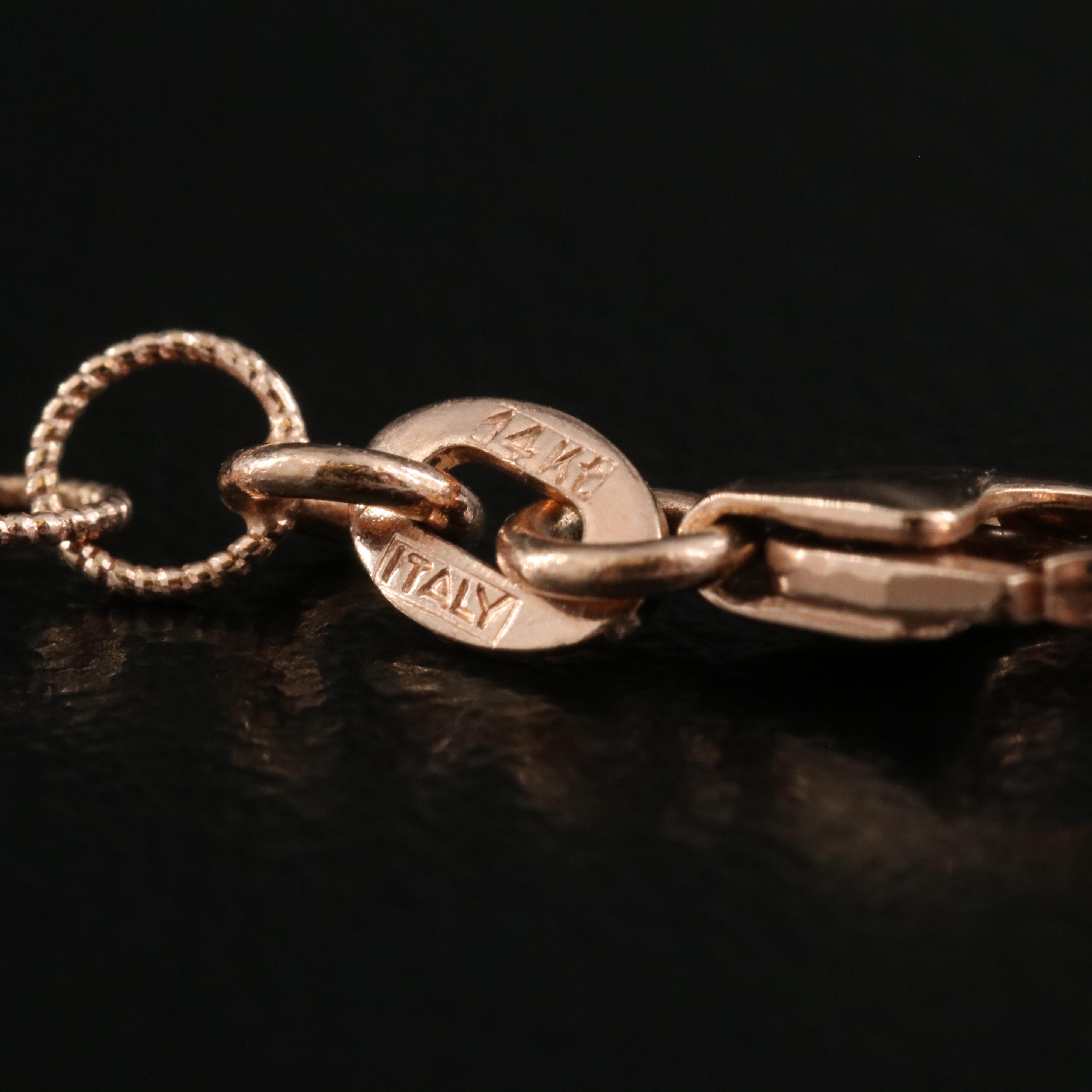 Italian 14K Rose Gold Cable Chain Necklace