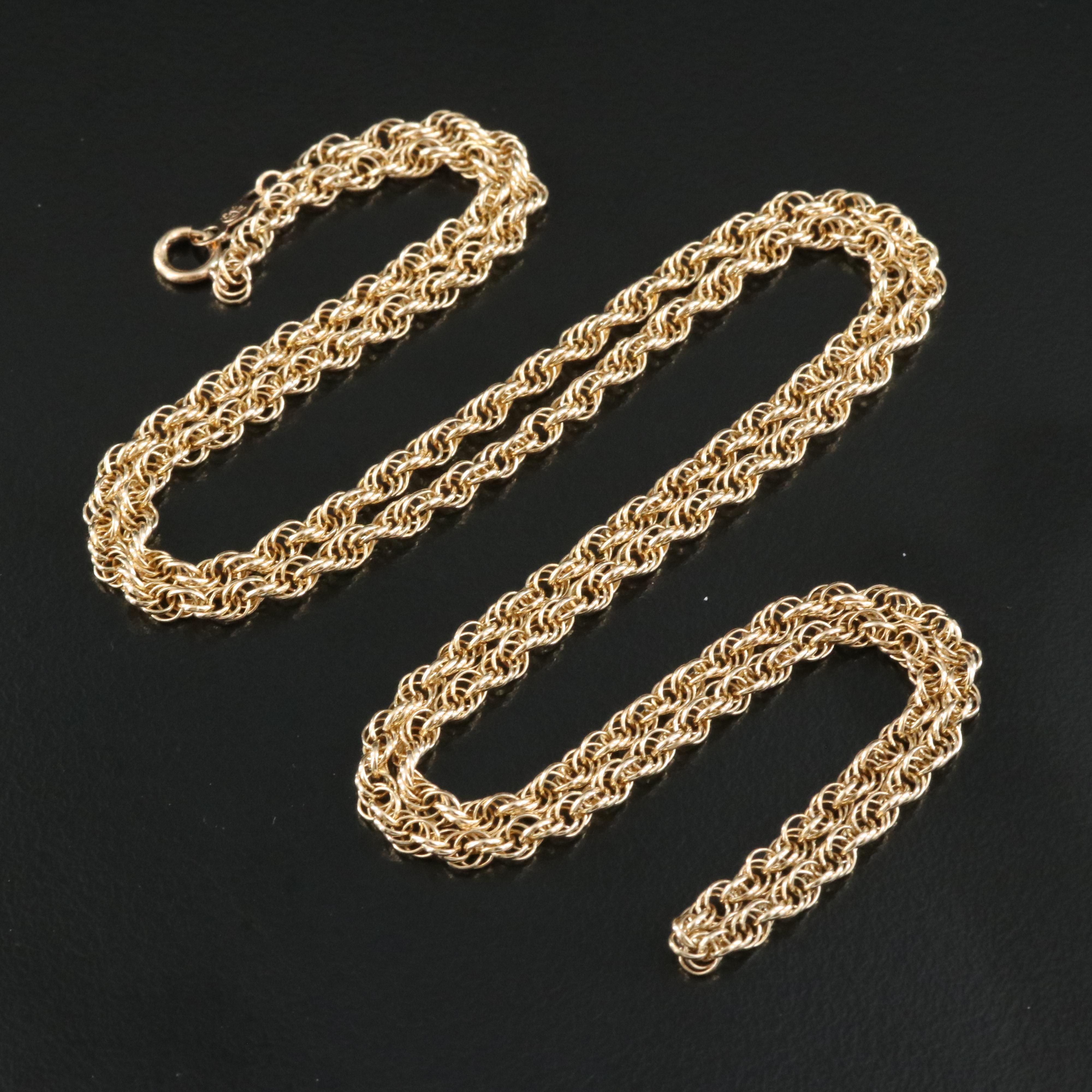 14K French Rope Chain Necklace