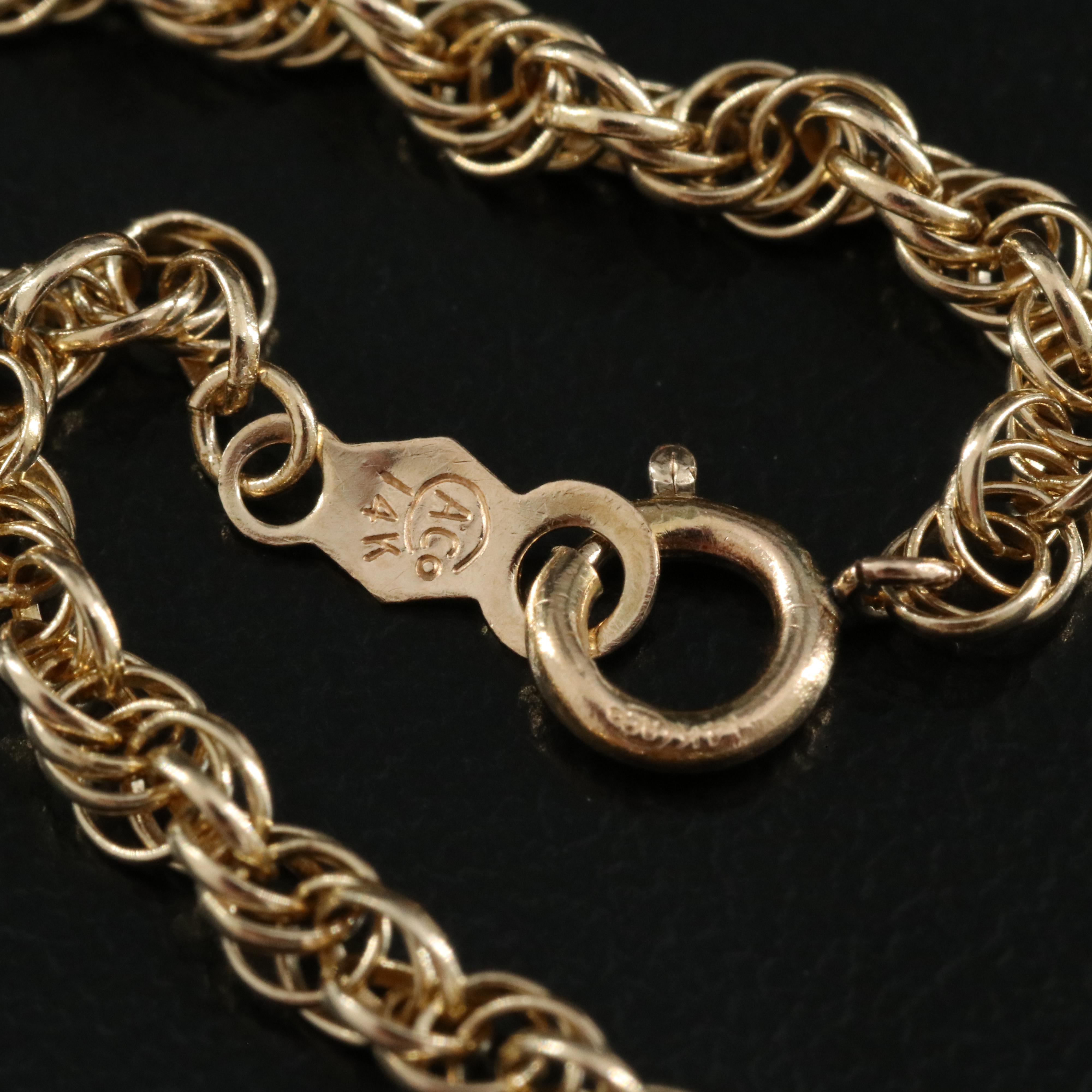 14K French Rope Chain Necklace