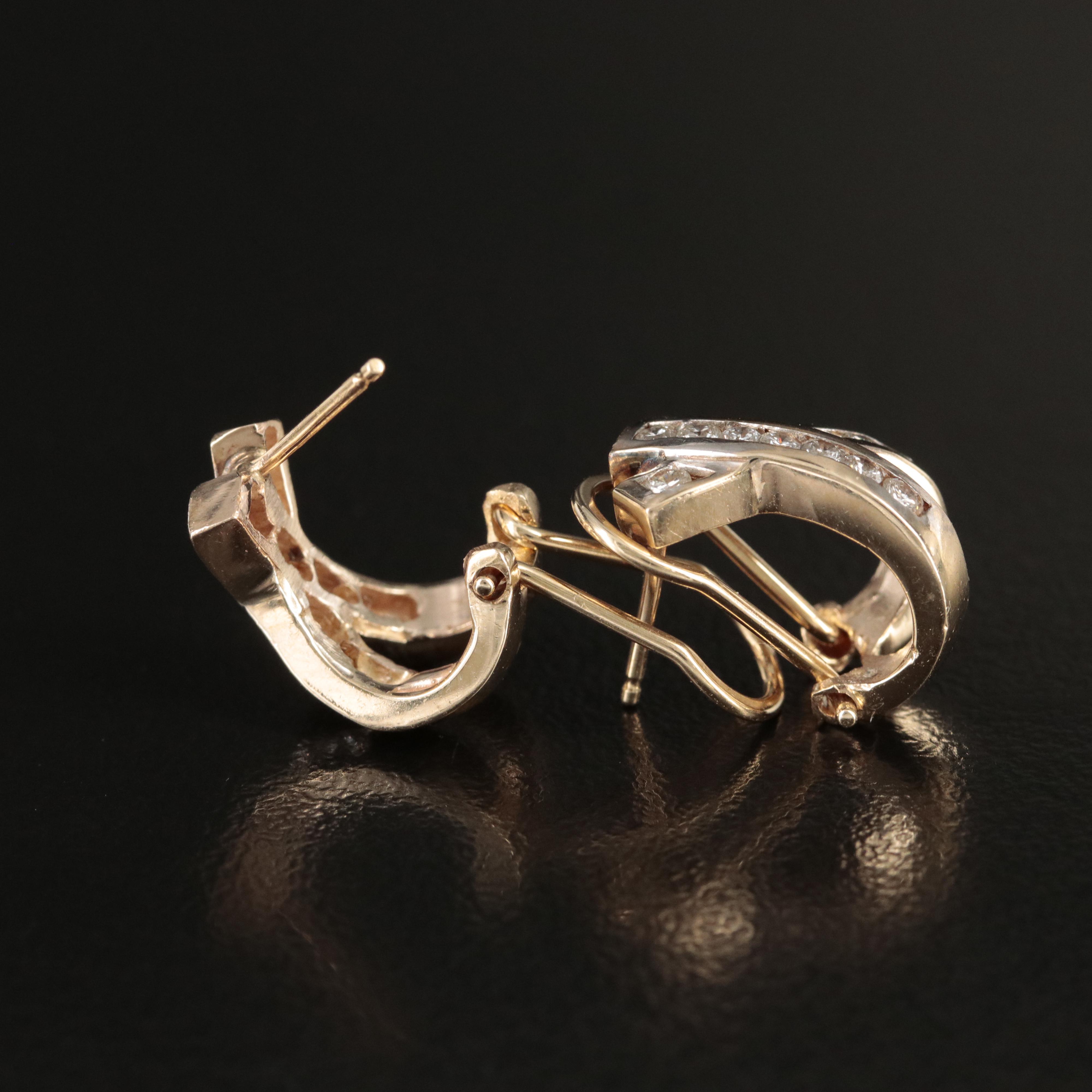 14K 0.44 CTW Diamond "X" Earrings